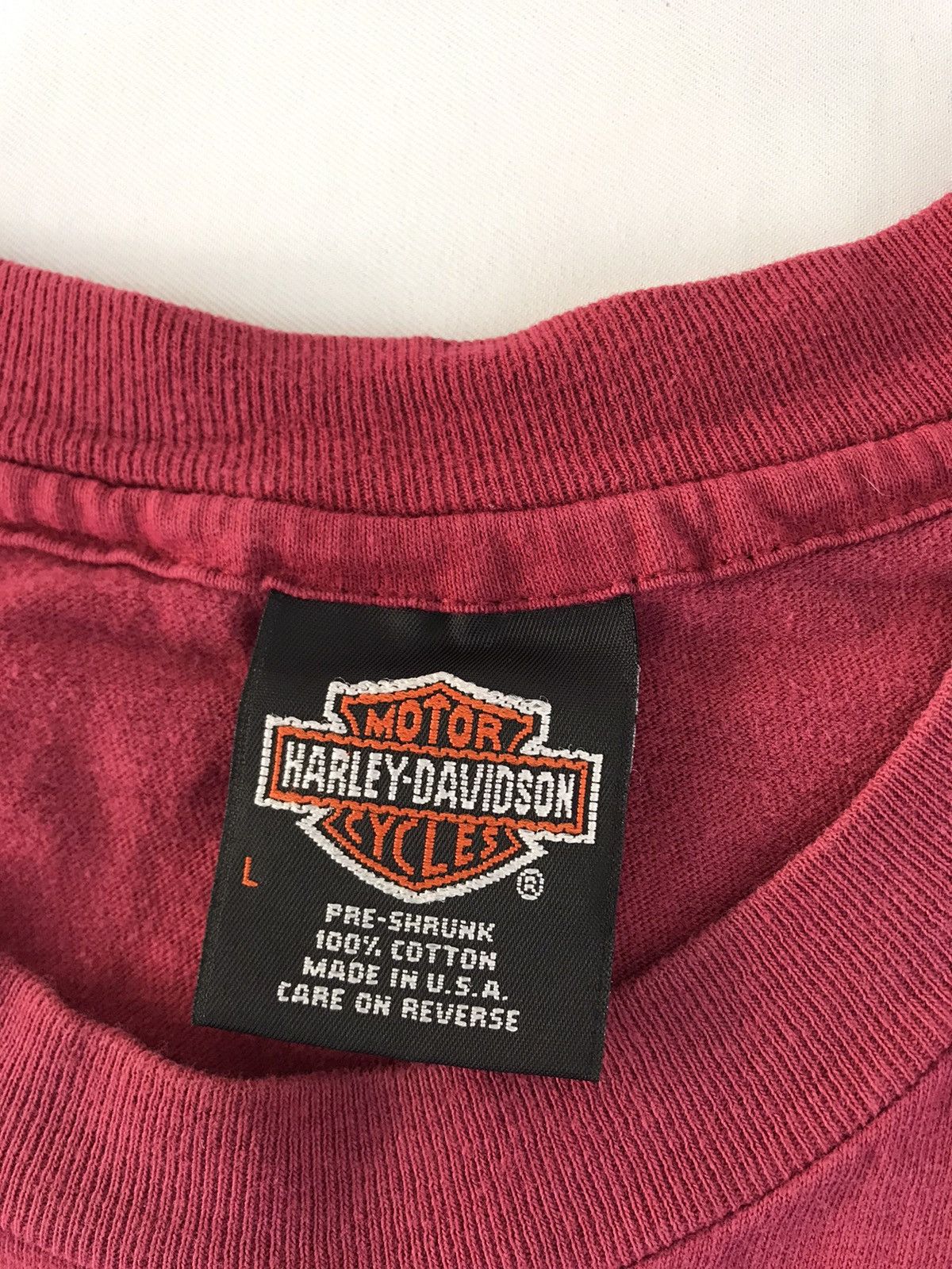 Harley Davidson × Vintage 90s Harley Davidson Low Country Single Pocket Printed Tee Size US L / EU 52-54 / 3 - 7 Thumbnail