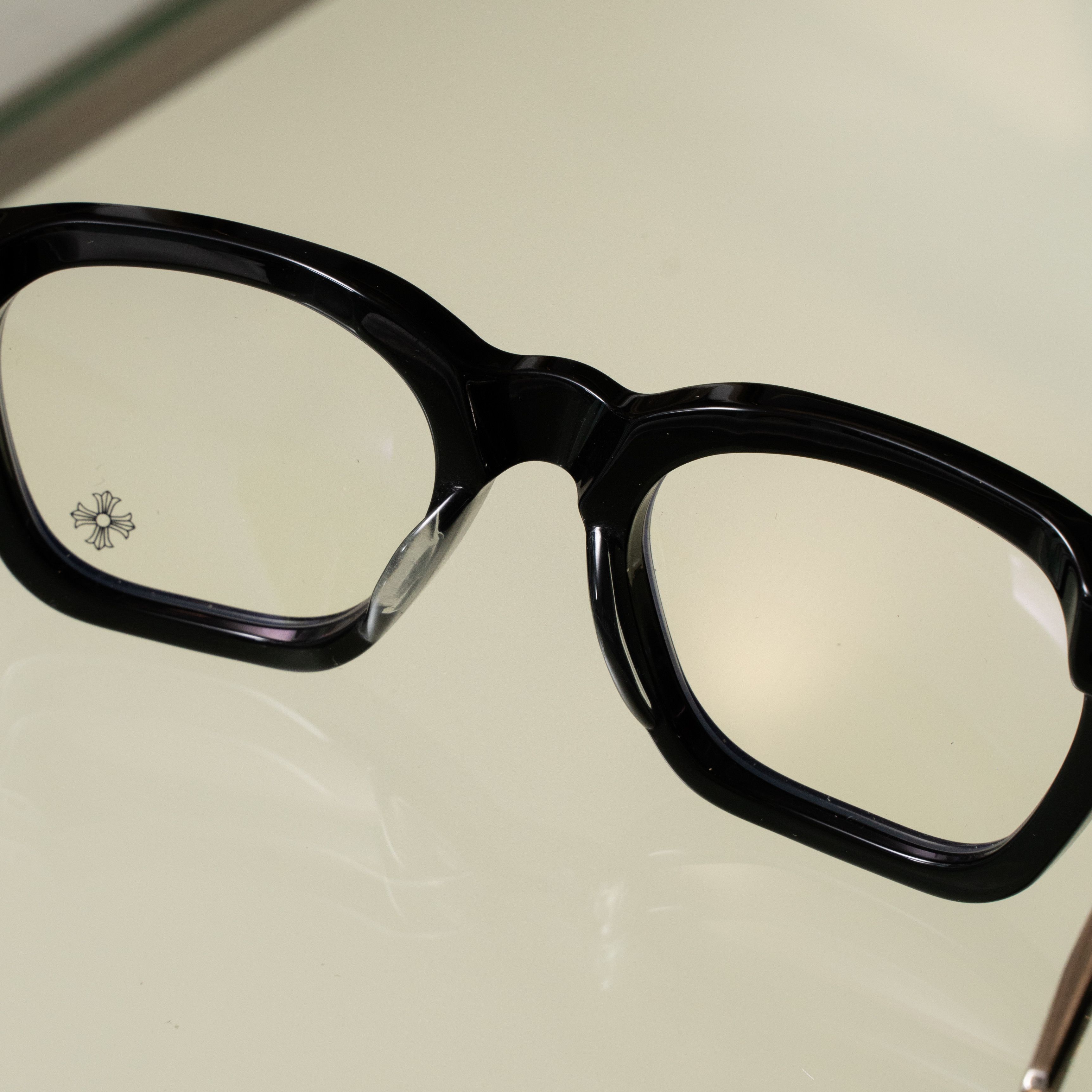 在庫少♪【CHROME HEARTS】メガネ Cumption-A Black Brushed Chrome Hearts CHROME HEARTS CUMPTION BLACK/BRUSHED SILVER