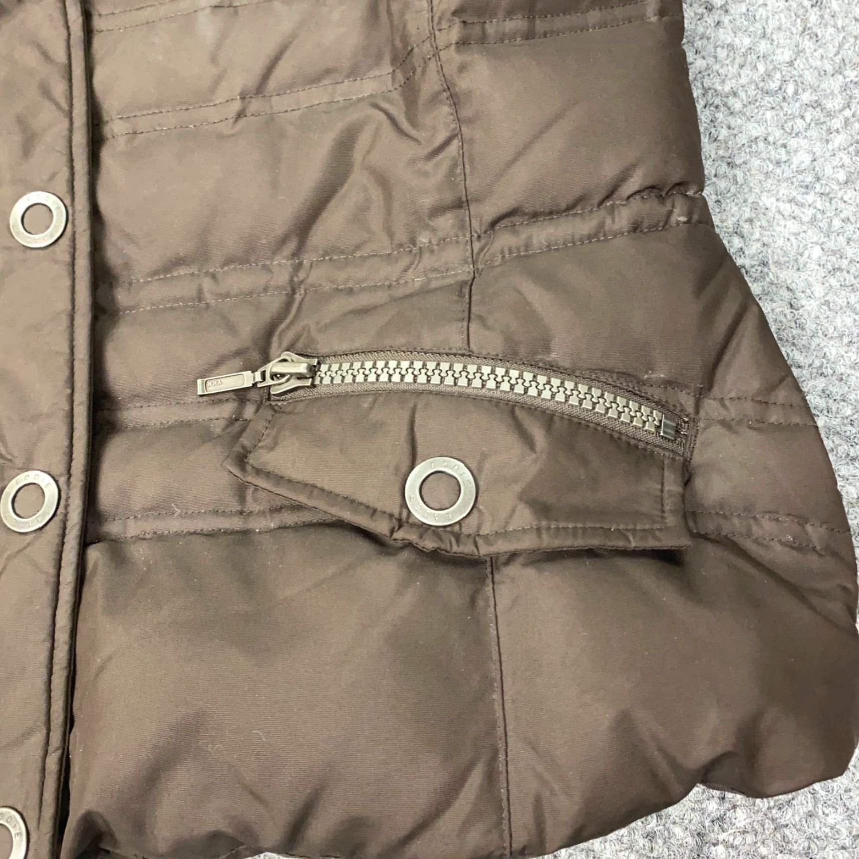 Eddie Bauer VINTAGE Eddie Bauer Goose Down Vest Womens Large Brown Down Faux Fur Collar Size L / US 10 / IT 46 - 6 Thumbnail