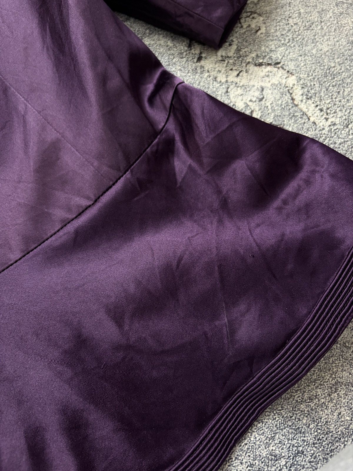 Ralph Lauren Ralph Lauren Purple Silk Blend Puff Sleeve Peplum Blouse 12 Size L / US 10 / IT 46 - 8 Thumbnail