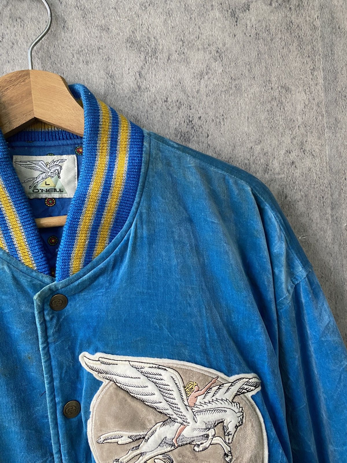 Vintage Vintage 80s O’neill Velvet Varsity Jacket Size US L / EU 52-54 / 3 - 6 Thumbnail