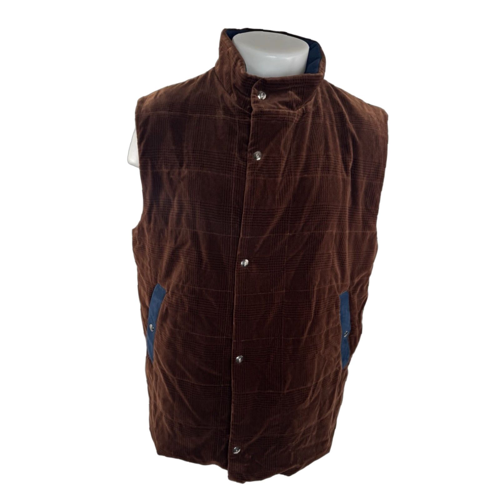 Vintage Hadleigh’s Field Shop Quilted Zip Mens Vest UK 56 US 46 Brown Quilted Vest Mens Zip Shirt? Size US XL / EU 56 / 4 - 1 Thumbnail