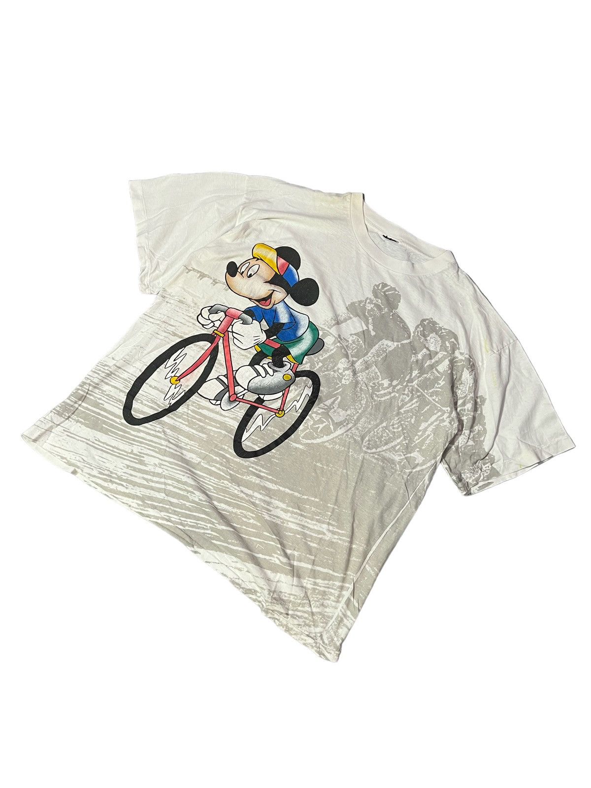 Disney Vintage Mickey Mouse Cycling AOP 90s Size US L / EU 52-54 / 3 - 2 Thumbnail