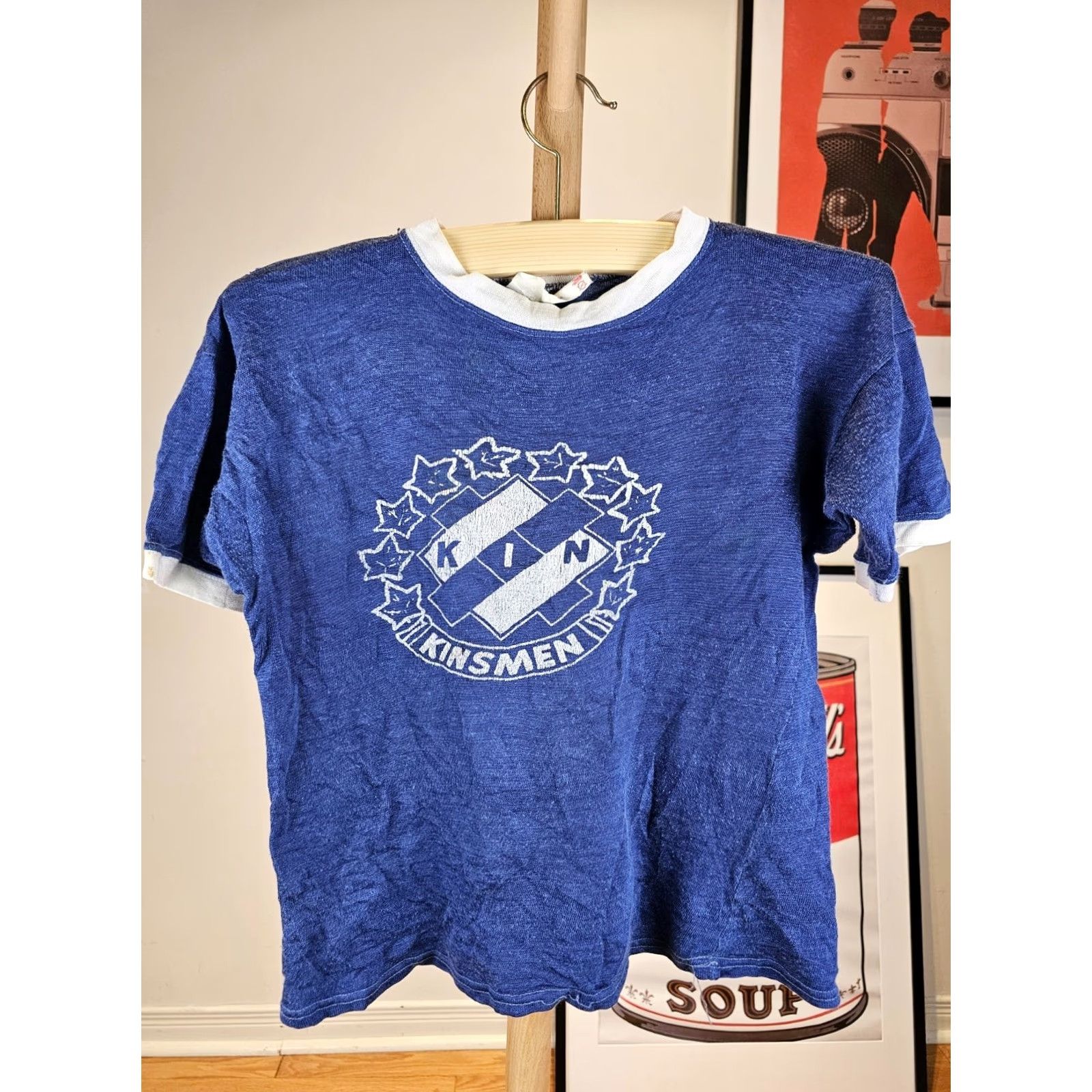 Vintage VINTAGE KIN KINSMEN DUREN RAYON LANGFORD CLEANERS T-SHIRT SZ SMALL(38) SHIRT Men Blue 70s 19IN 20IN XS not applicable Size US S / EU 44-46 / 1 - 2 Thumbnail