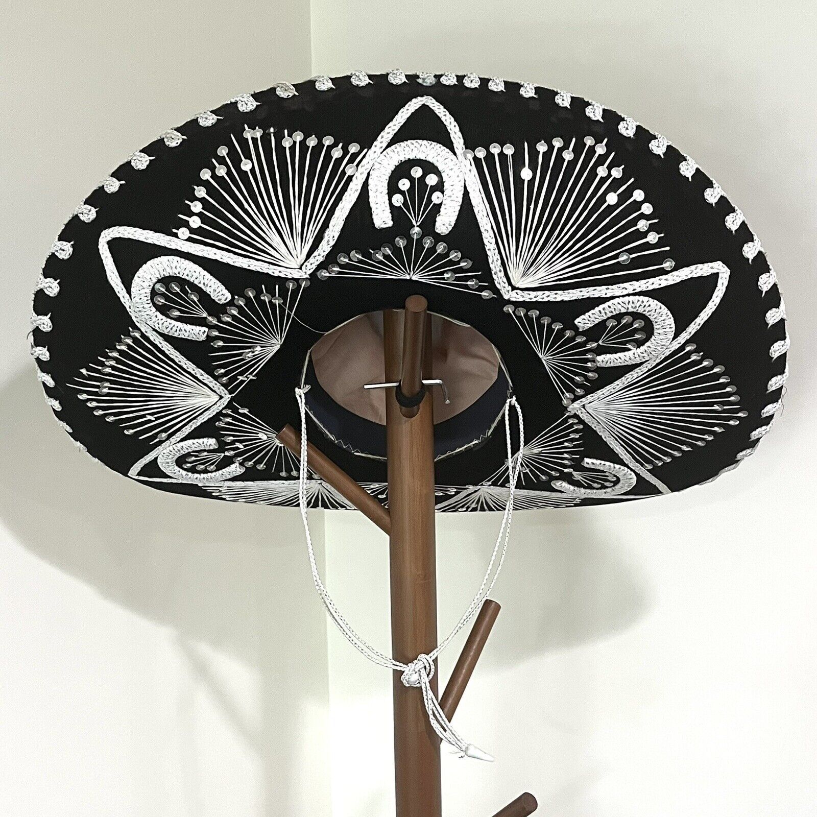 Pigalle Pigalle Mexican Mariachi Sombrero Black & White Horseshoes Size ONE SIZE - 2 Thumbnail