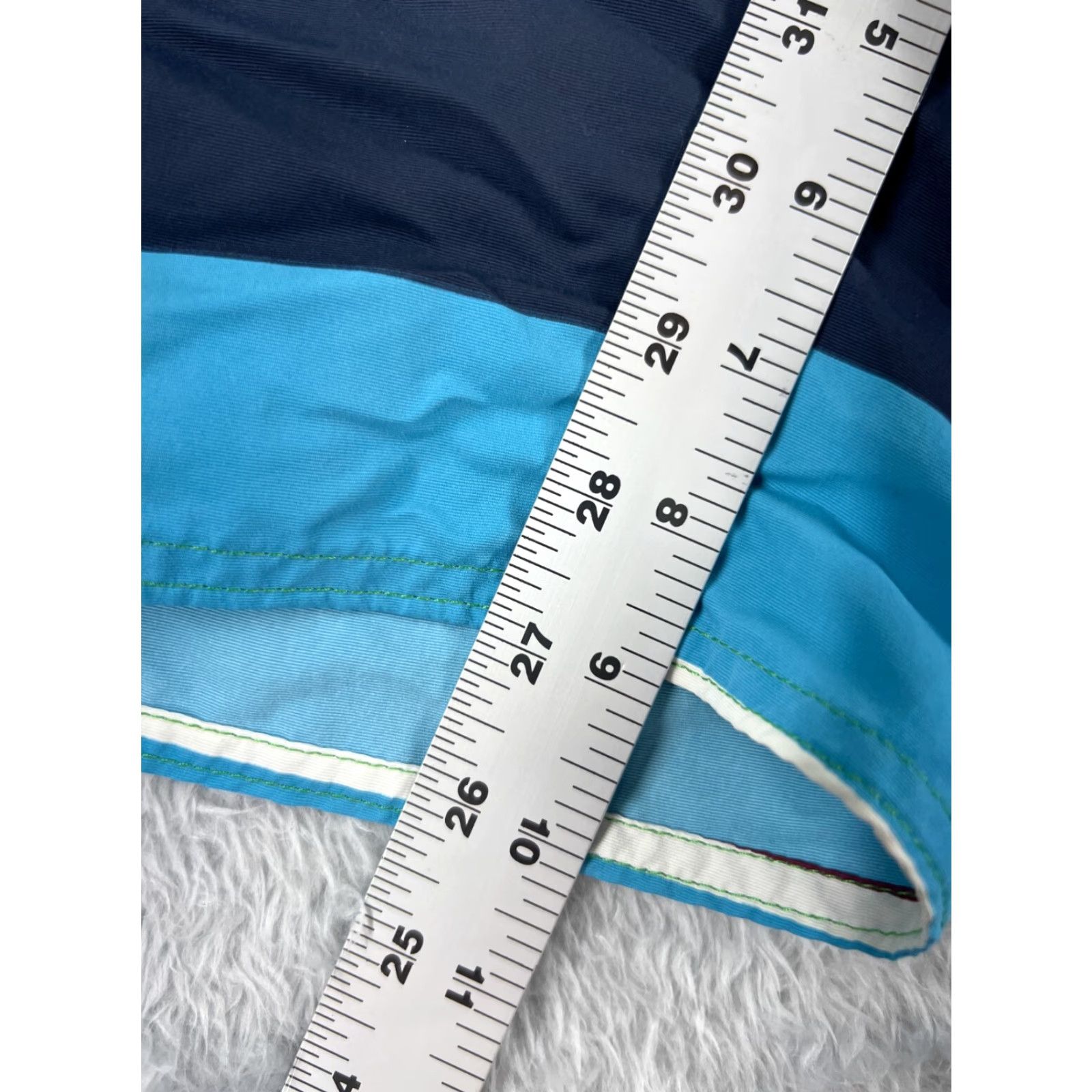 Patagonia Patagonia Board Shorts Mens 28 Blue Green Stripe Nylon 100% Beach Pockets Zipper Surfing Size US 28 / EU 44 - 7 Thumbnail