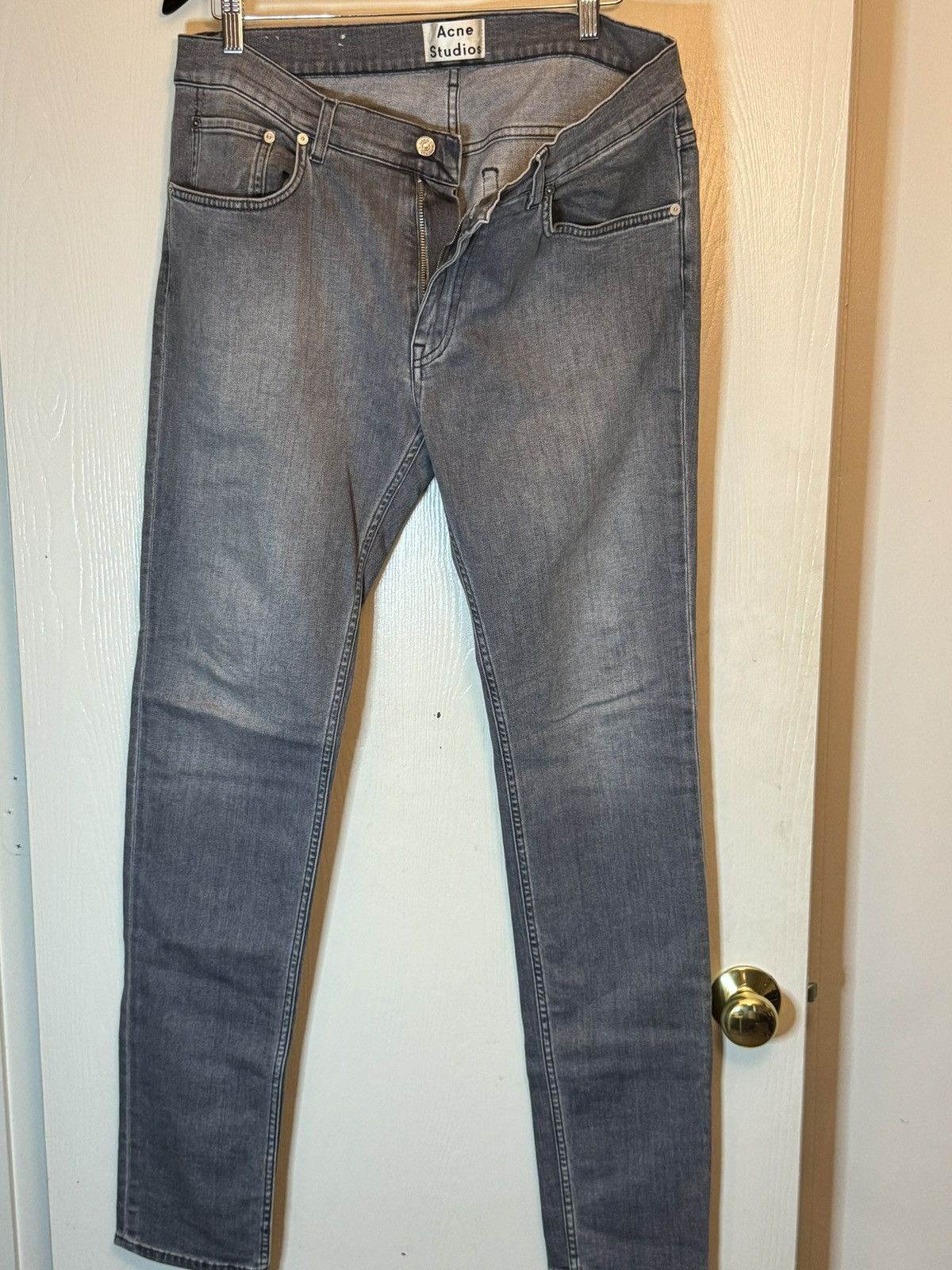 Acne Studios Acne Studios Ace Light Grey Stretch Denim Jeans Size US 34 / EU 50 - 3 Thumbnail