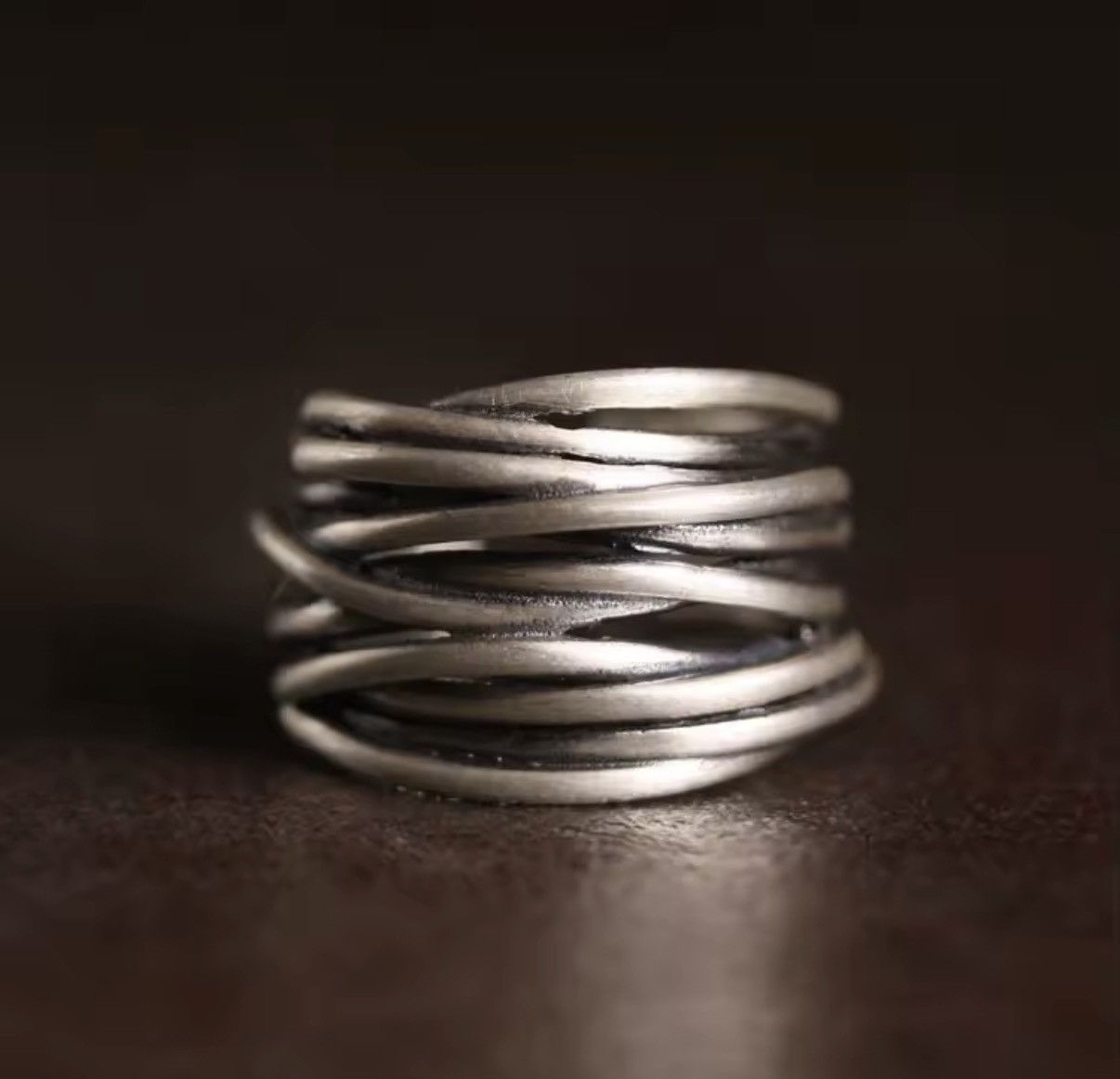 Jewelry 925 Sterling Silver Gothic Punk Retro Style Ring Size ONE SIZE - 5 Thumbnail