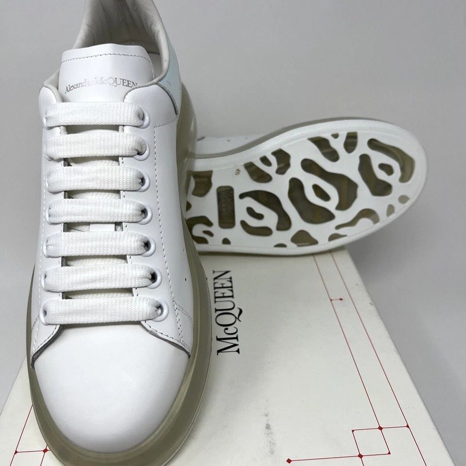 Alexander McQueen o1w1db10925 Oversized Transparent Sole Sneaker in White Size US 7.5 / IT 37.5 - 8 Thumbnail