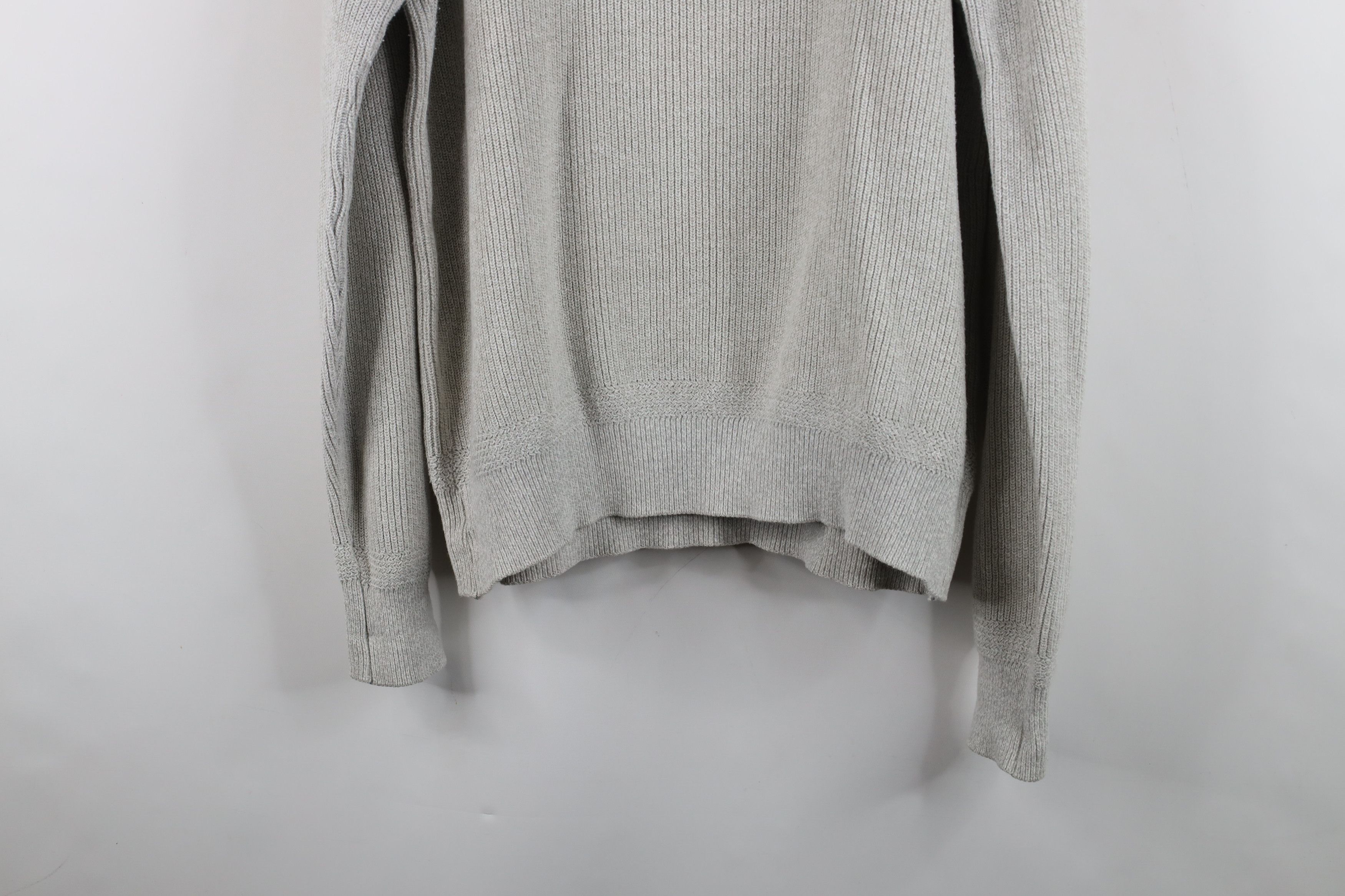 L.L. Bean Vintage 70s LL Bean Ribbed Knit Henley Sweater Gray USA Size US L / EU 52-54 / 3 - 11 Thumbnail