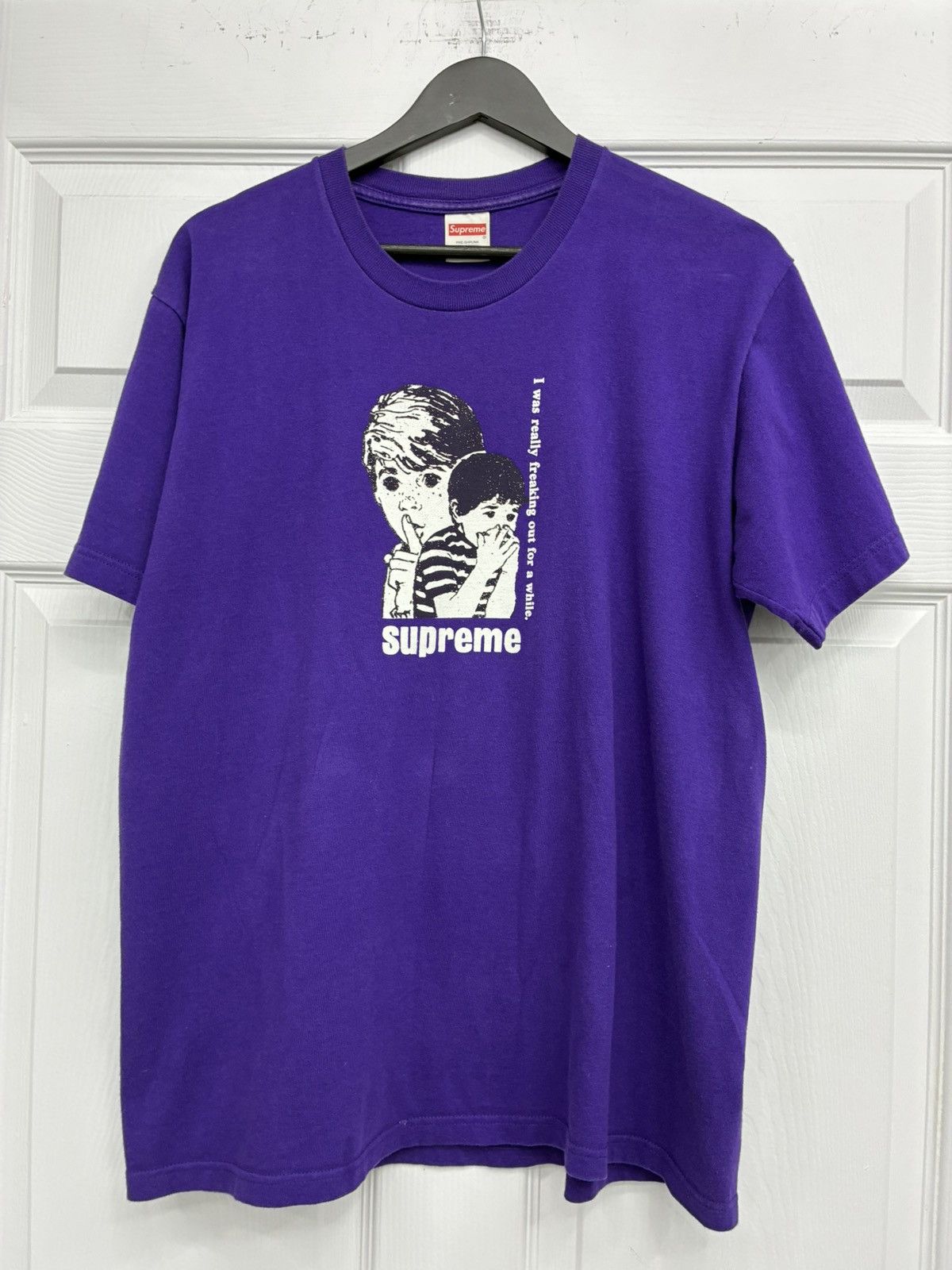 Supreme Supreme Freaking Out Tee Purple Size US M / EU 48-50 / 2 - 1 Thumbnail