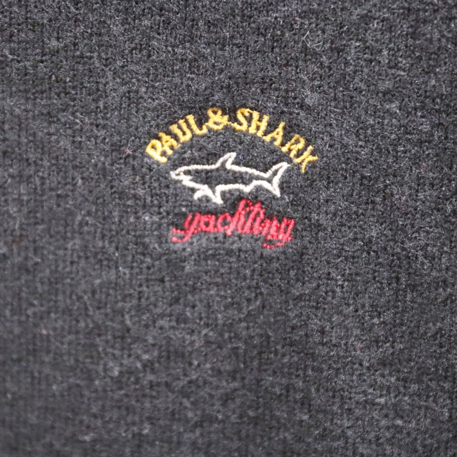 Paul & Shark 🔴 Yachting Quarter-Zip Wool Sweater - Black Size US L / EU 52-54 / 3 - 3 Thumbnail