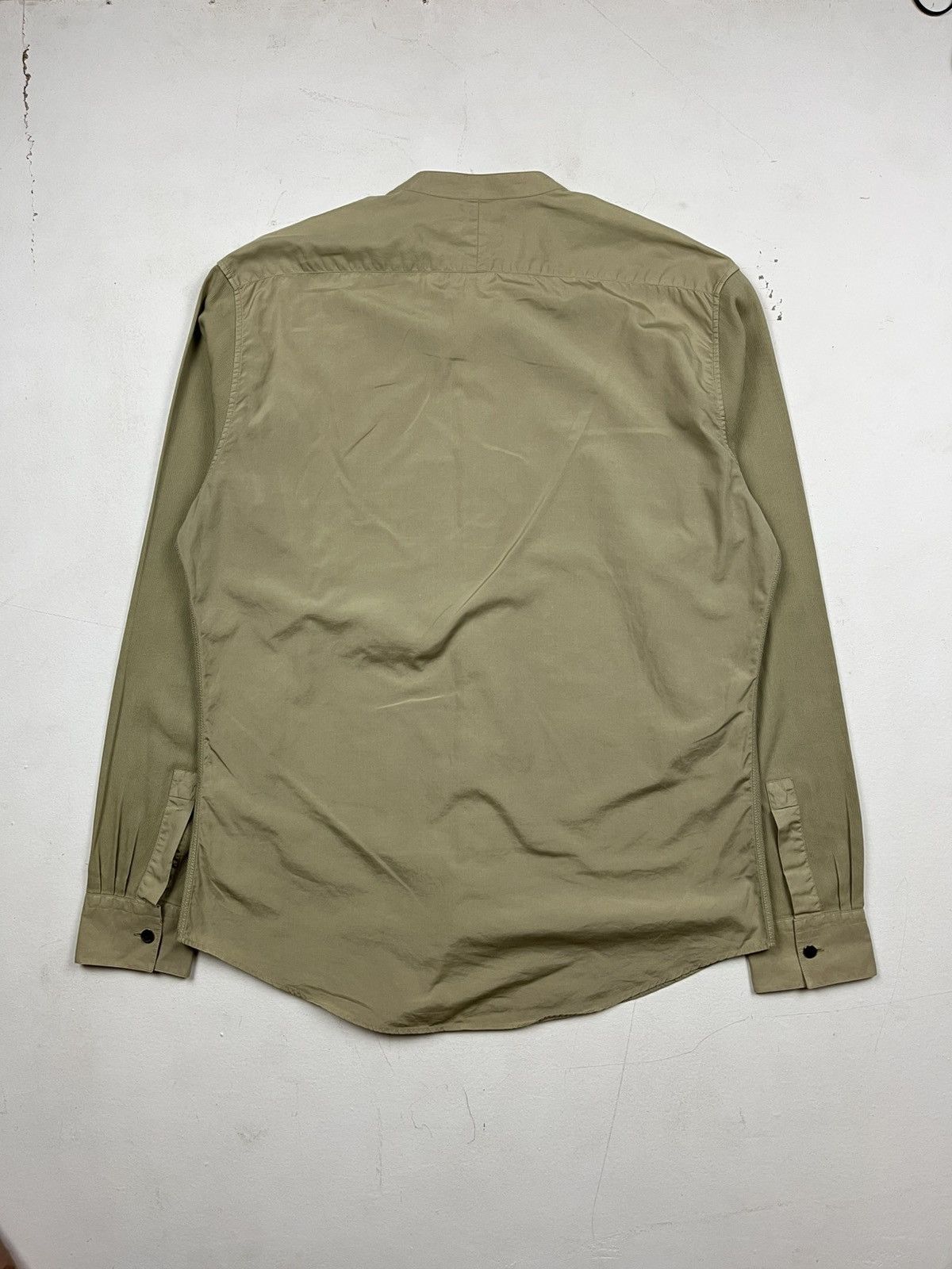 Designer × Hermes × Vintage Hermès Military-Inspired Band Collar Shirt – Made in France Size US XXS / EU 40 - 15 Thumbnail