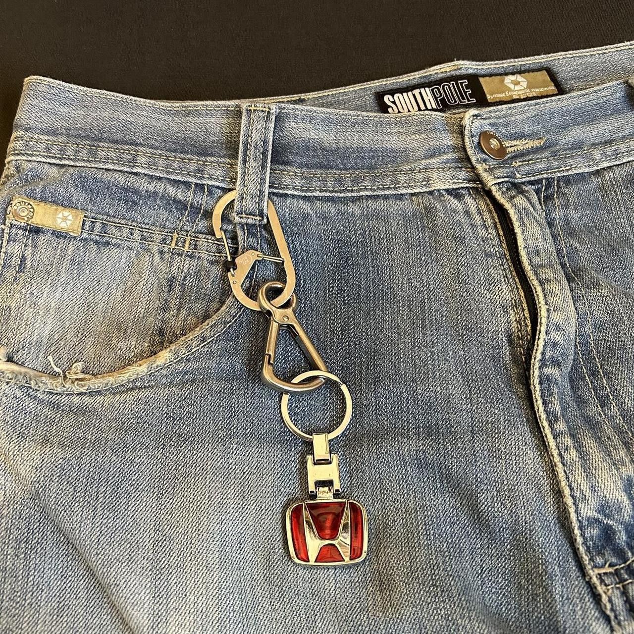 Japanese Brand Y2K 2000s Style Red Honda Emblem Heavyweigt Steel Key Chain Size ONE SIZE - 4 Thumbnail