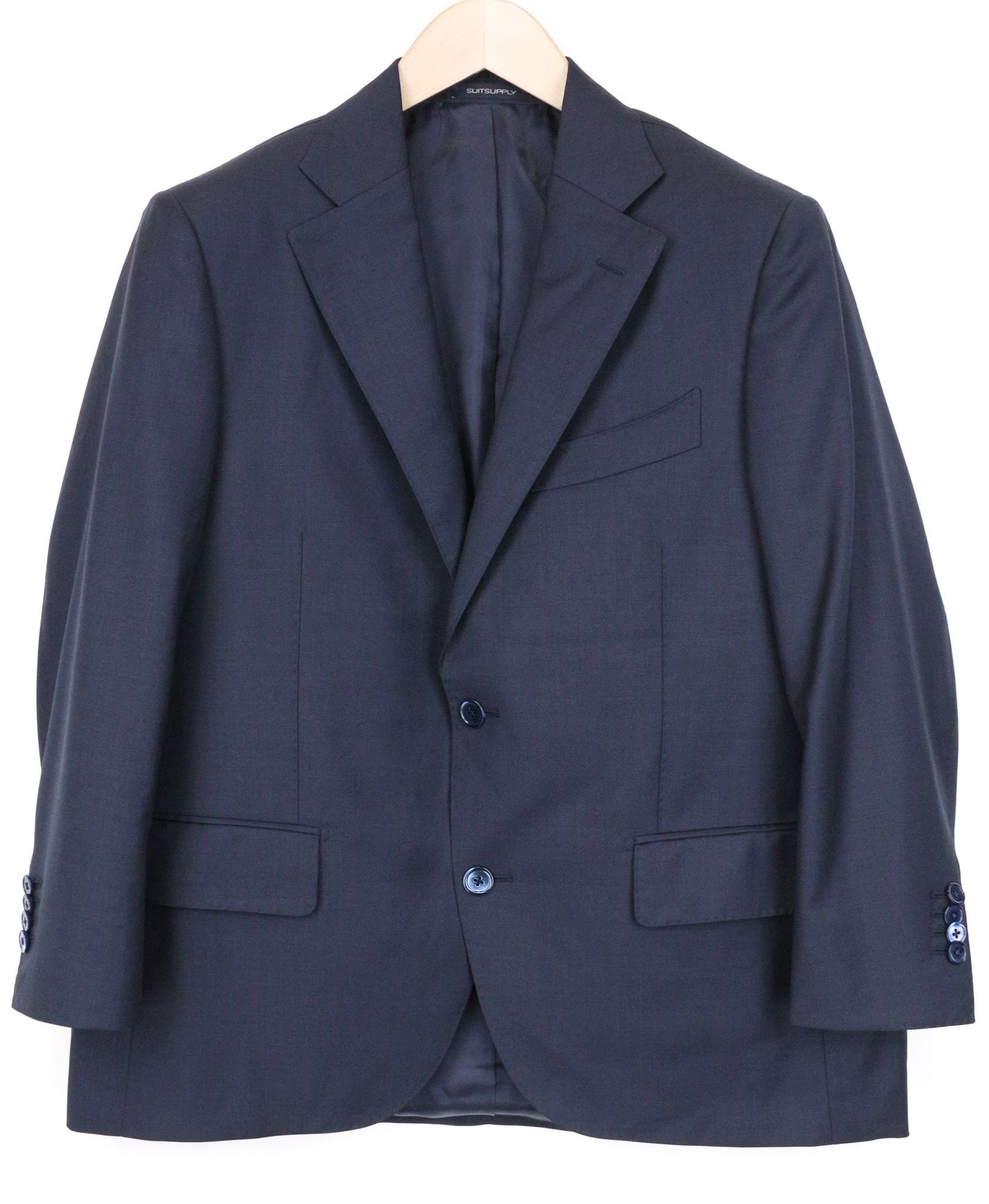 Suitsupply LA SPALLA UK42S Navy Blue Wool Lined Blazer 75350 Size 42S - 1 Thumbnail