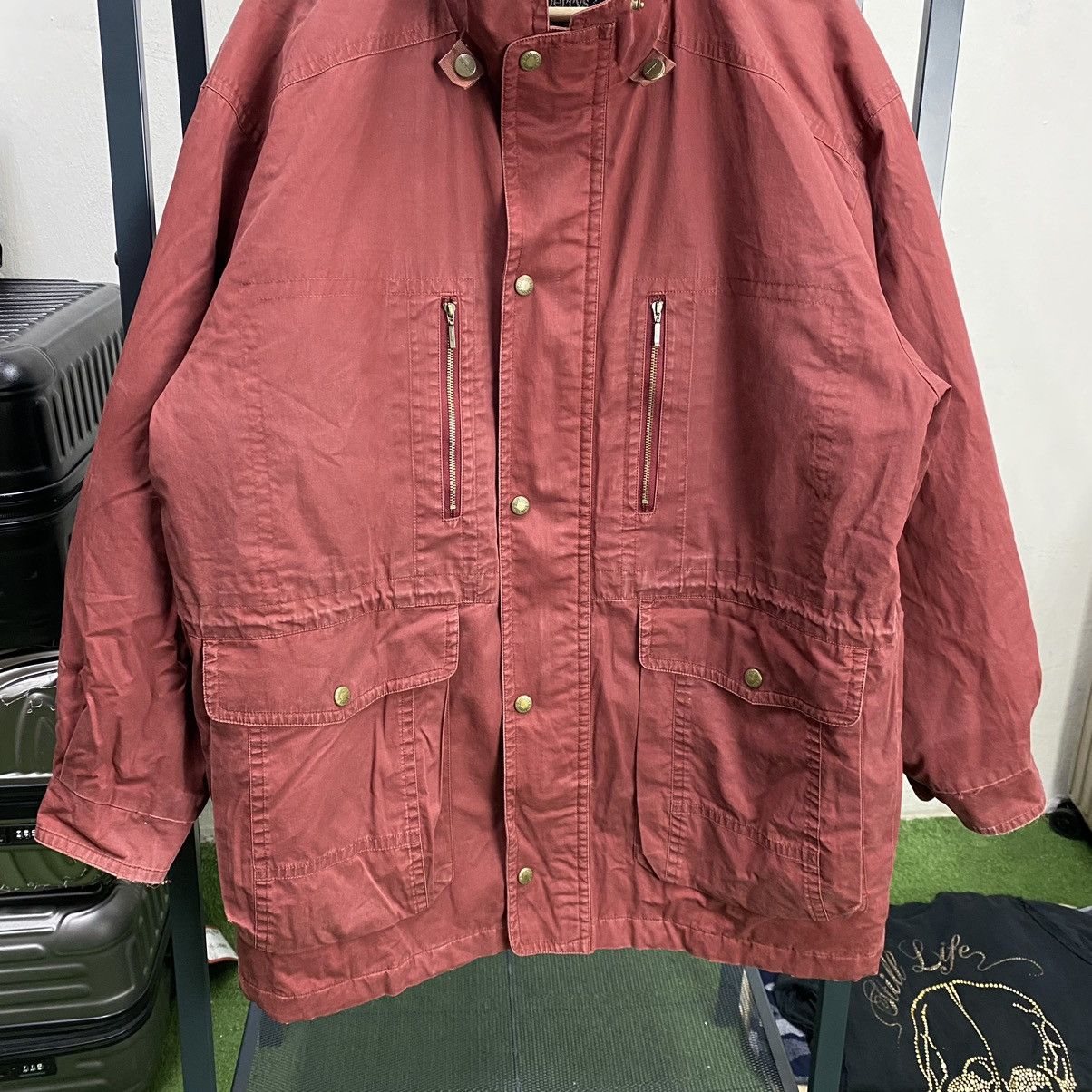 Burberry × Burberry Prorsum × Vintage Vintage Burberry London Parka Hooded Missing Faded Jacket Size US L / EU 52-54 / 3 - 5 Thumbnail