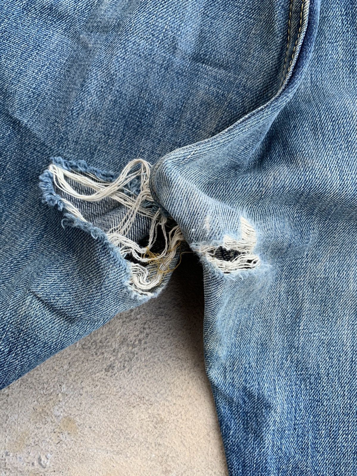 Levi's × Vintage Vintage Levis Big E 503B Selvedge Distressed Denim Size US 34 / EU 50 - 16 Thumbnail