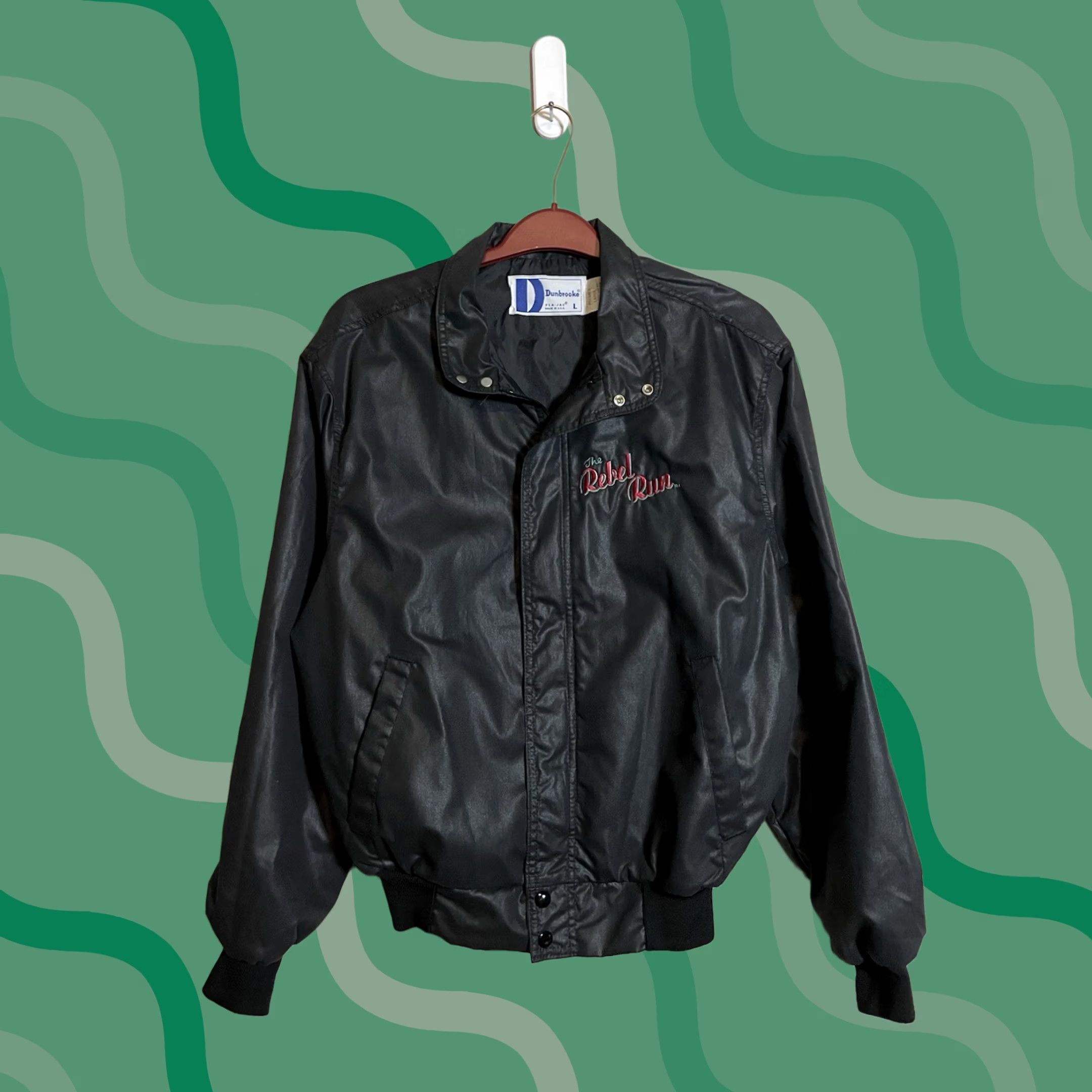 Vintage VINTAGE 90s Black Rebel Run Embroidered Bomber Jacket Size L Cars Men's Bomber Jacket Size US L / EU 52-54 / 3 - 1 Thumbnail