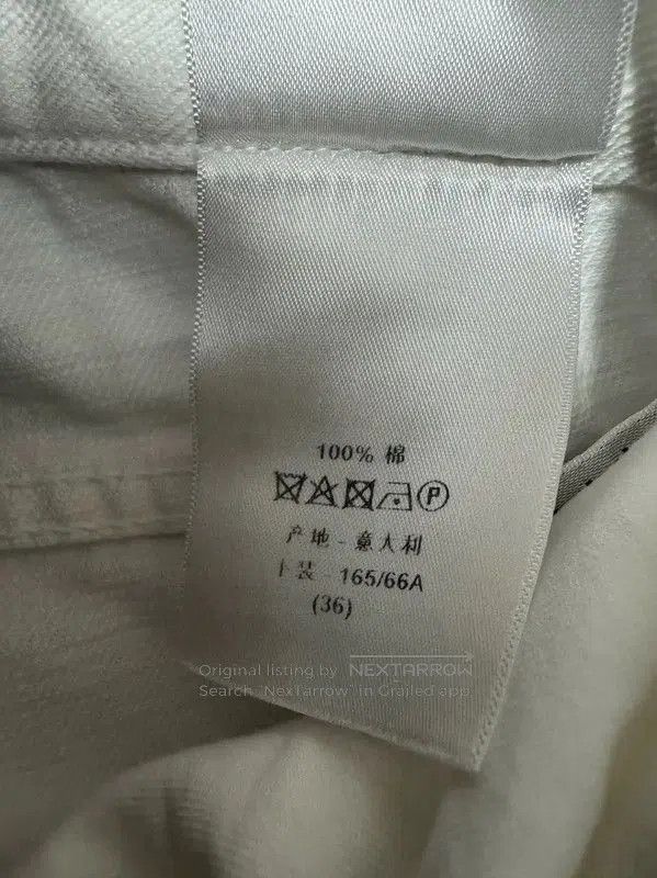Dior Dior White Cotton Embroidered Casual Pants . Size 23" - 4 Thumbnail
