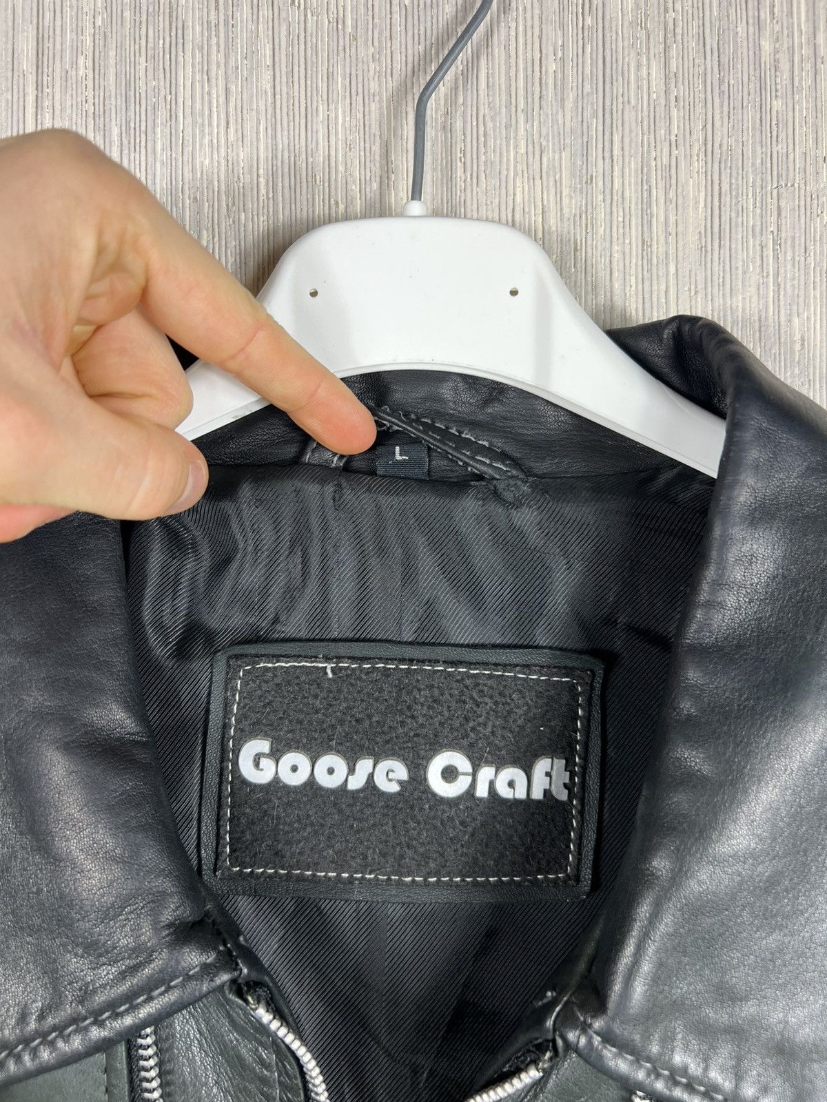 GOOSECRAFT Vintage Goose Craft bomber leather jacket double zip Size US L / EU 52-54 / 3 - 15 Thumbnail