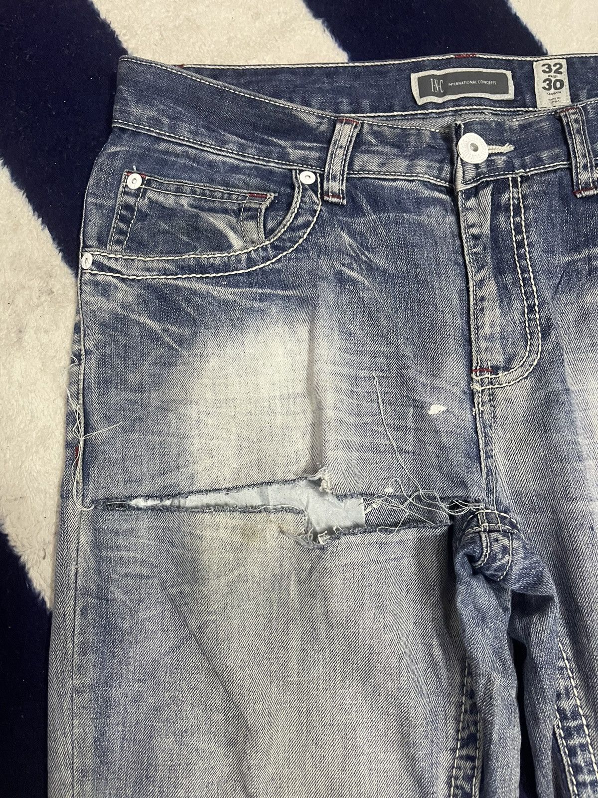 Japanese Brand INC Distressed Jeans (14) Size US 34 / EU 50 - 11 Thumbnail