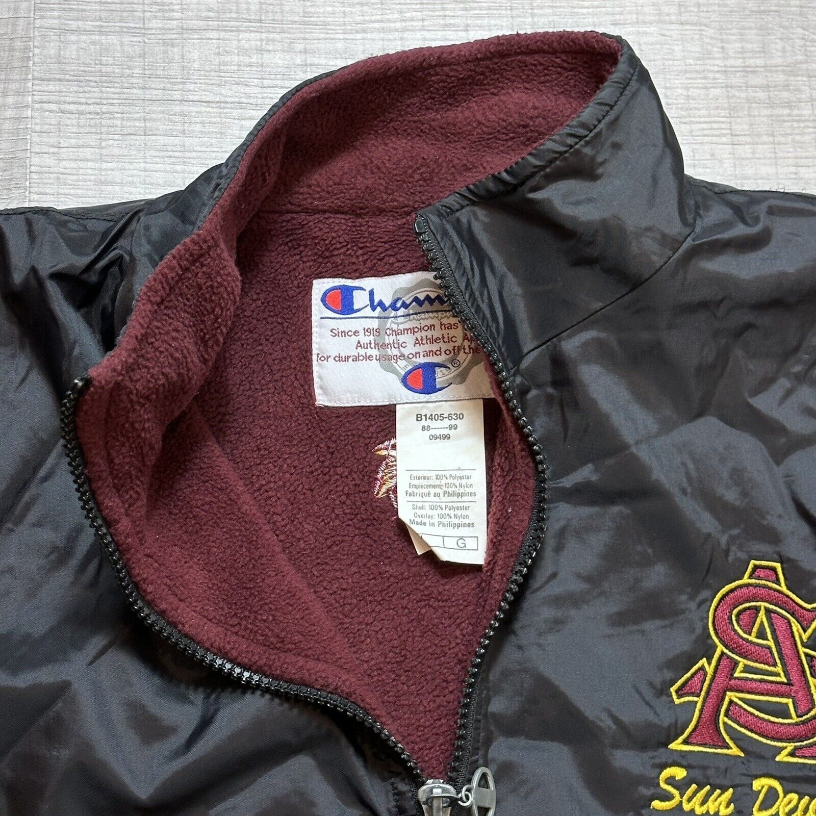Champion × Vintage VINTAGE Arizona State Sun Devils 1/4 Zip Pullover Jacket Size US L / EU 52-54 / 3 - 7 Thumbnail