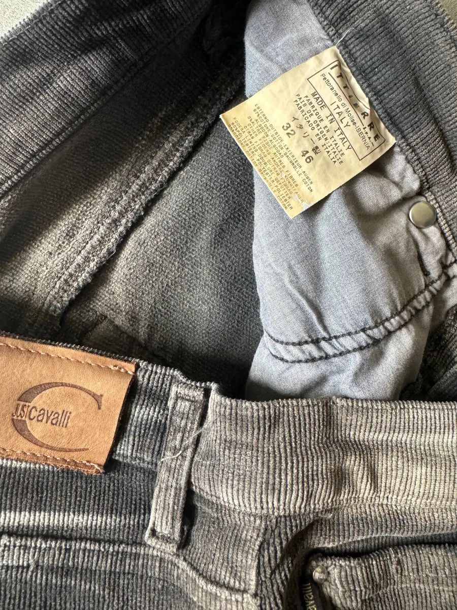 Just Cavalli × Vintage SS2004 Cavalli Velvet Grey Pants Size US 30 / EU 46 - 6 Thumbnail