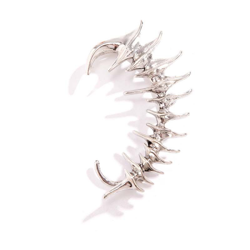 Designer × Jewelry Gothic Skeleton Spike Ear Clip Size ONE SIZE - 3 Thumbnail