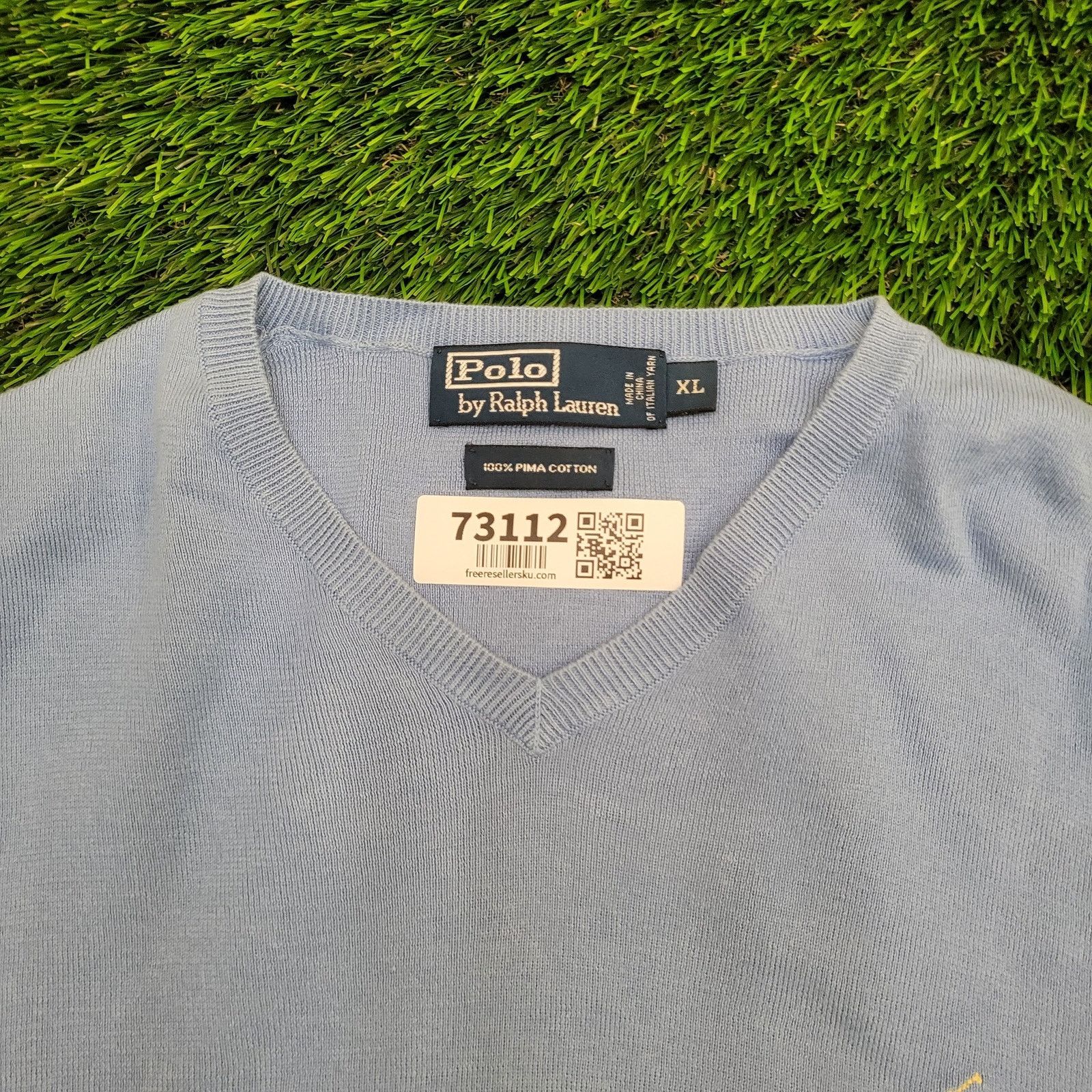 Polo Ralph Lauren Ralph-Lauren Sweater Large 22x25 Pima-Cotton Blue Size US L / EU 52-54 / 3 - 10 Thumbnail
