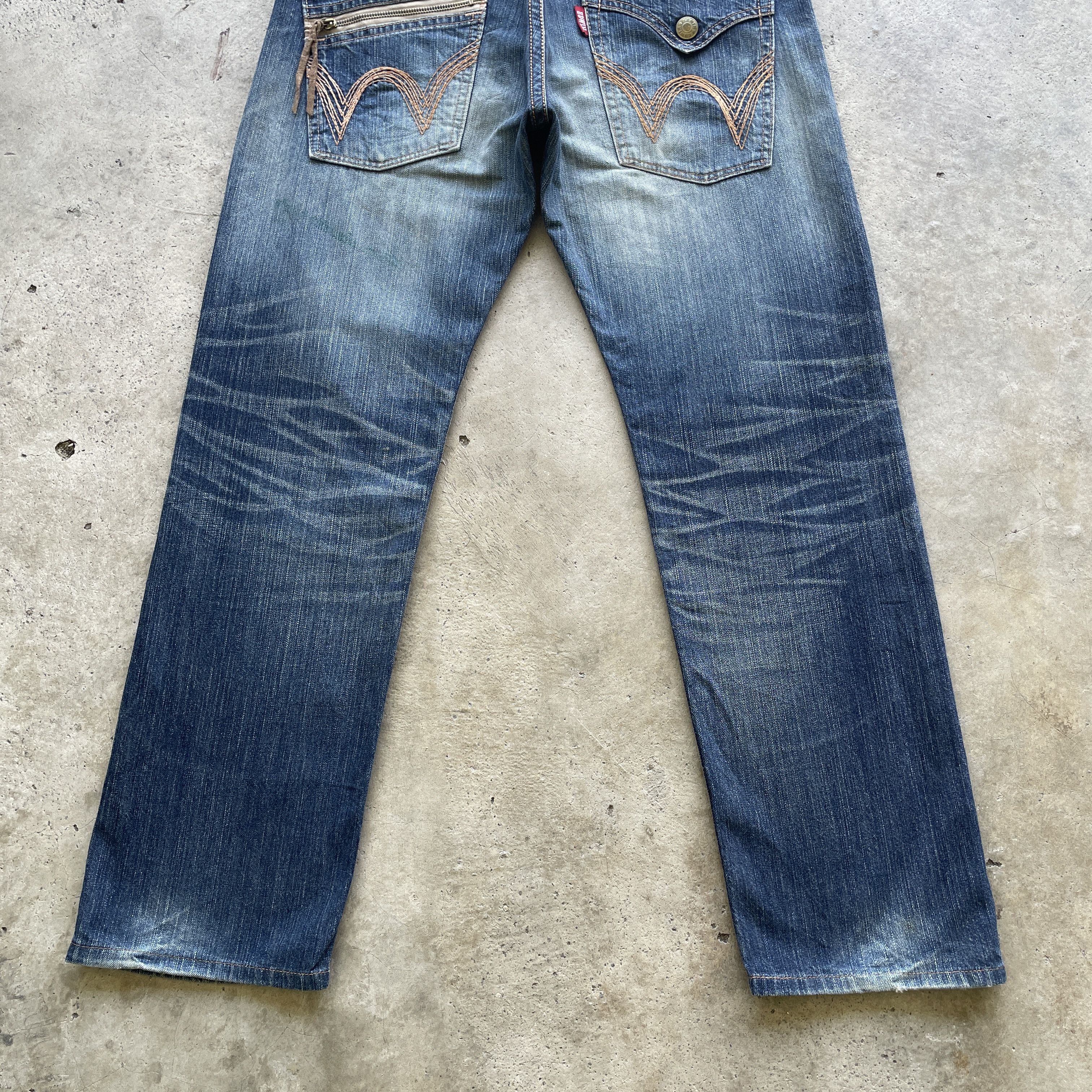 Edwin × Japanese Brand × Vintage VINTAGE EDWIN JEANS FADED DISTRESSED PANTS DENIM W33 Size US 33 - 11 Thumbnail