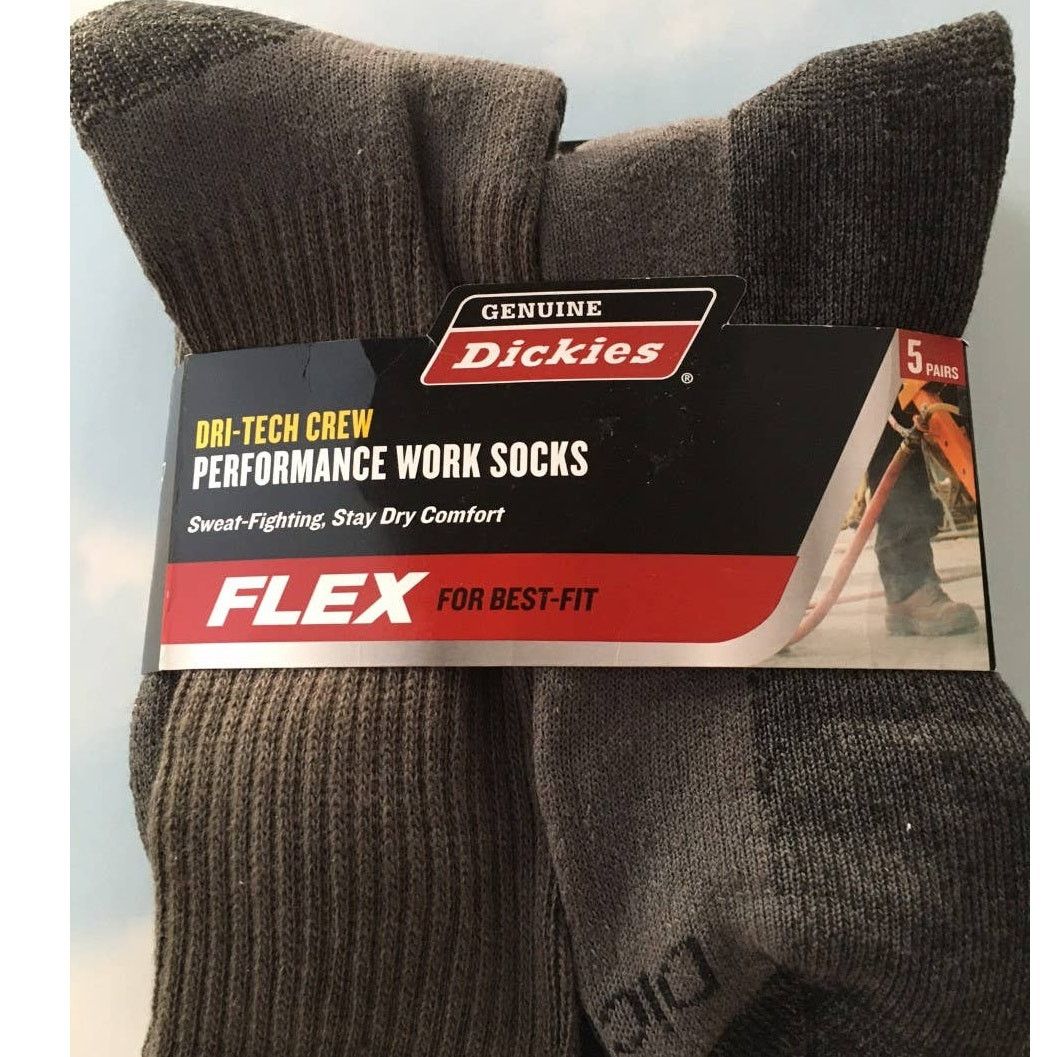 Dickies Dickies Socks 6-12 Dri-Tech Crew Performance GY 6 Pr/Pk NWT Size ONE SIZE - 3 Thumbnail