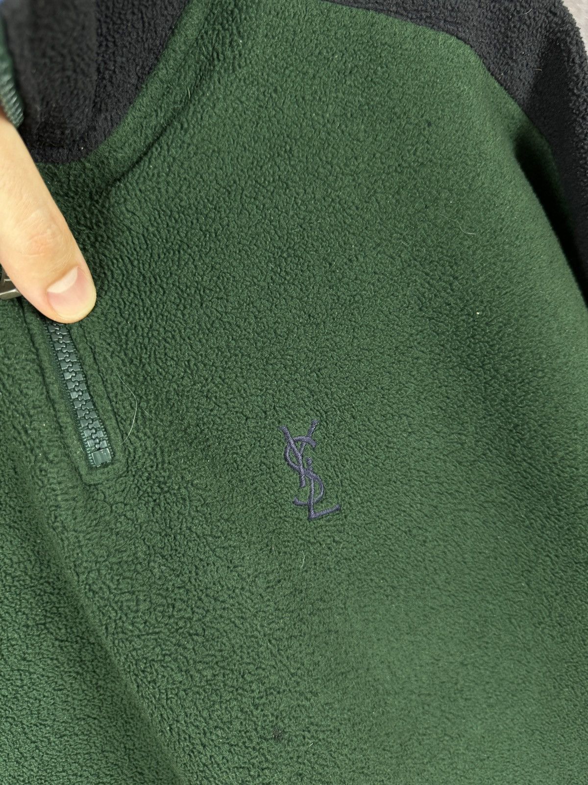 Vintage Saint Laurent Jeans vintage 1/4 zip pullover fleece sweater Size US XL / EU 56 / 4 - 9 Thumbnail