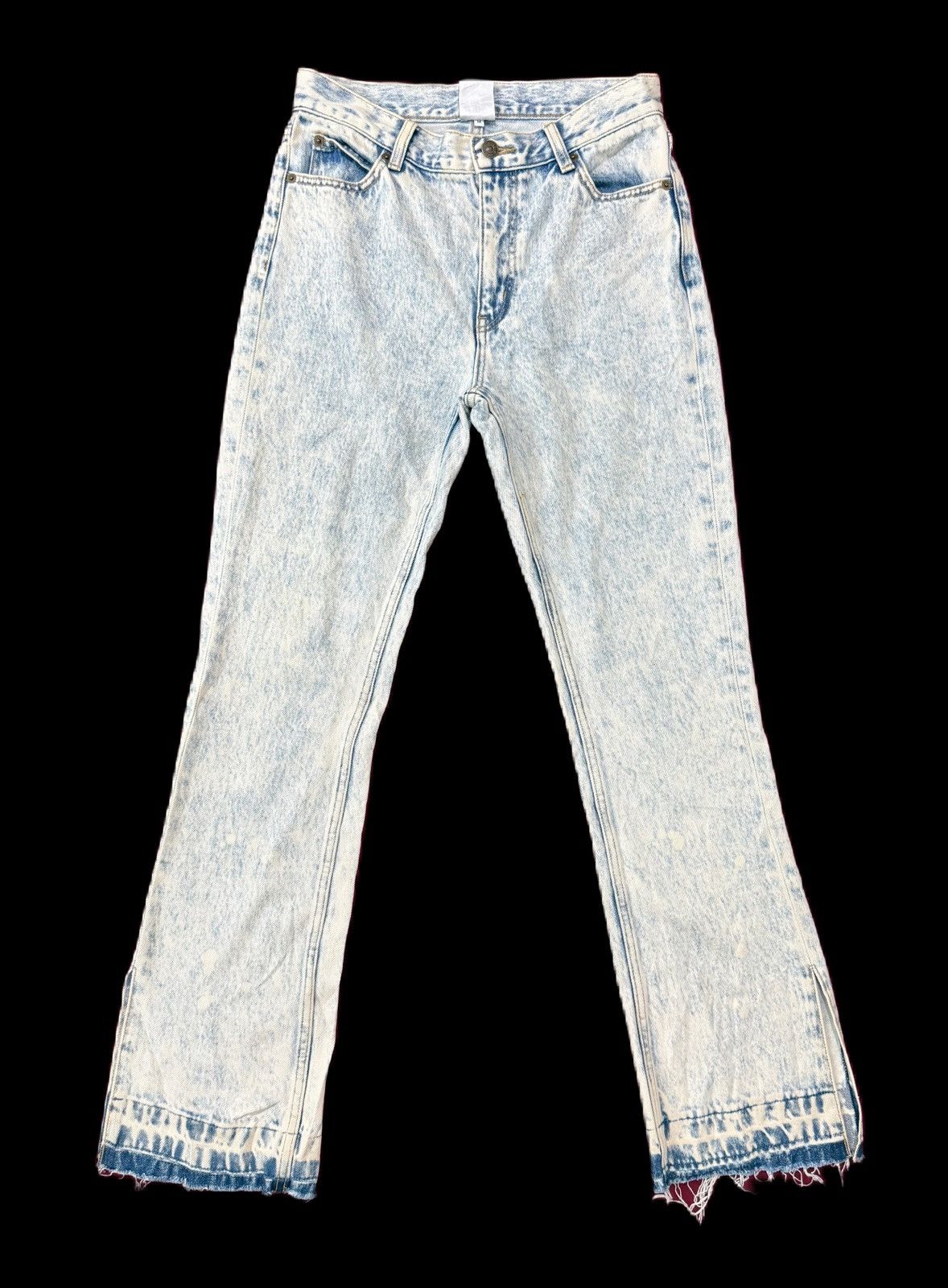 If Six Was Nine Japanese Brand X-Girl Acid Wash Denim Straight Slim Size US 29 - 3 Thumbnail