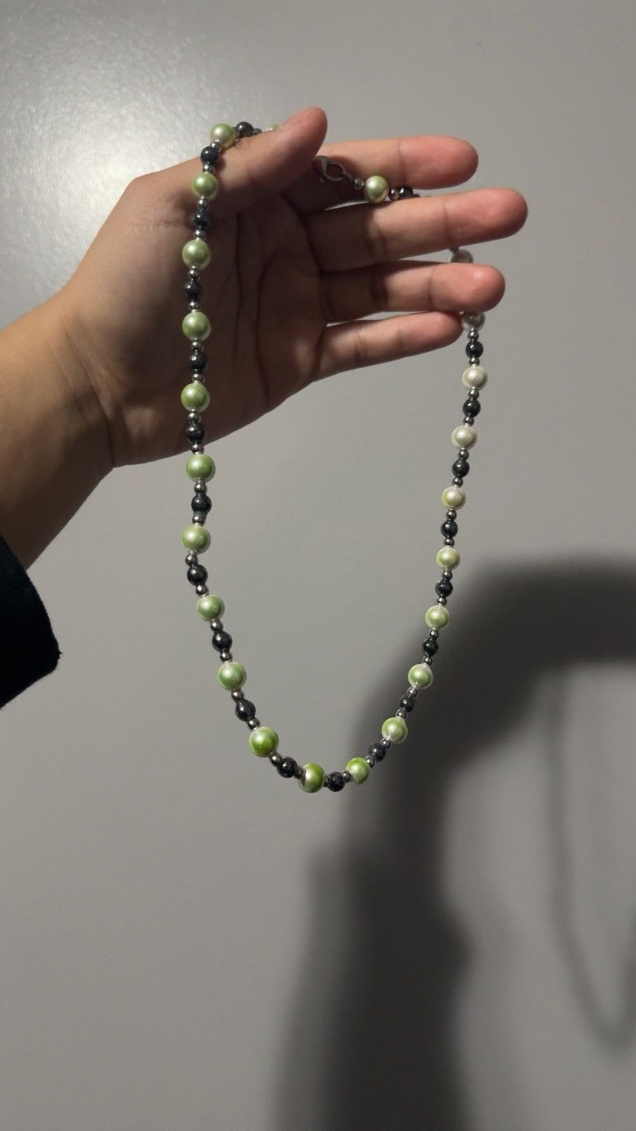 Jewelry Pearl Necklace Green Dye Size ONE SIZE - 2 Thumbnail