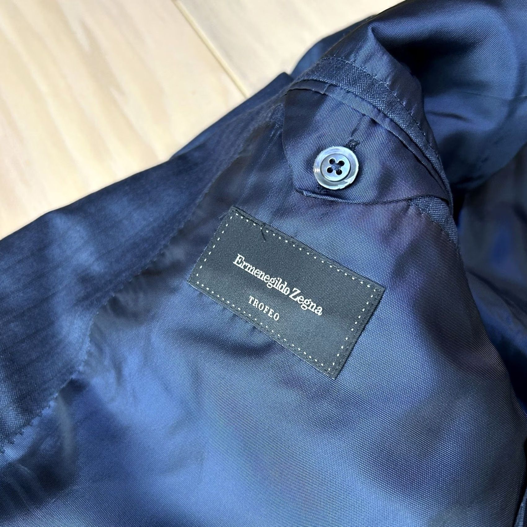Ermenegildo Zegna Ermenegildo Zegna Coat Mens 54R Blue Trofeo Striped Sports Blazer Men Size 54R - 4 Thumbnail