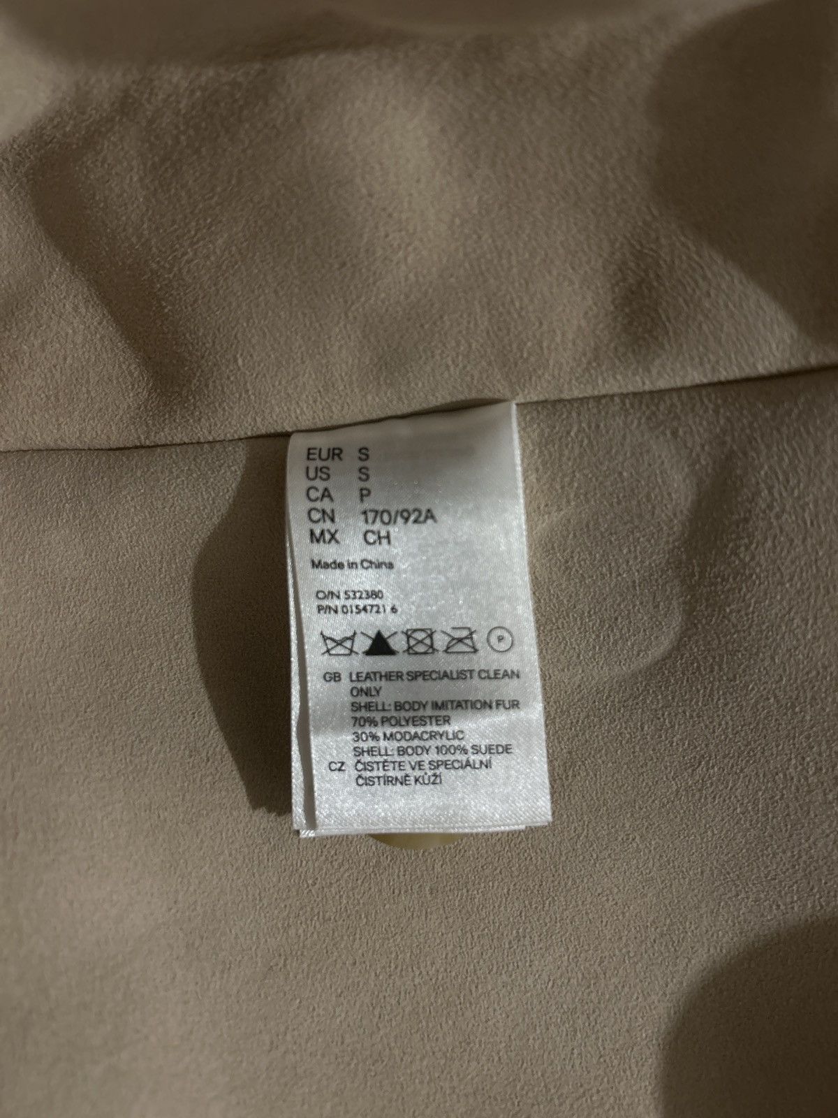 H&M × Maison Margiela H&M Margiela suede and faux Sherpa coat Size US S / EU 44-46 / 1 - 10 Thumbnail