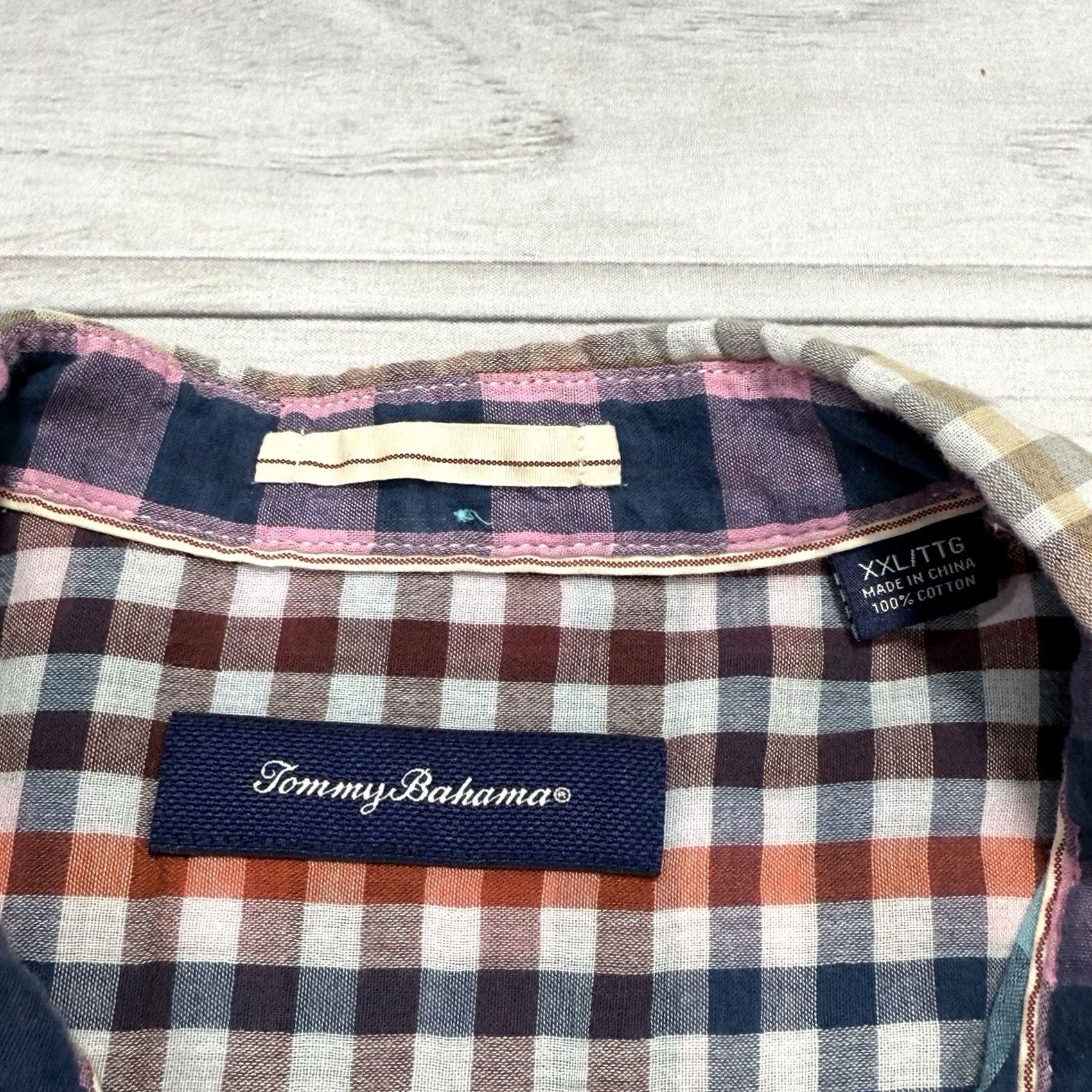 Tommy Bahama Tommy Bahama Shirt XXL Colorful Loud Carnival Mixer Plaid Button Front Size US XXL / EU 58 / 5 - 3 Thumbnail