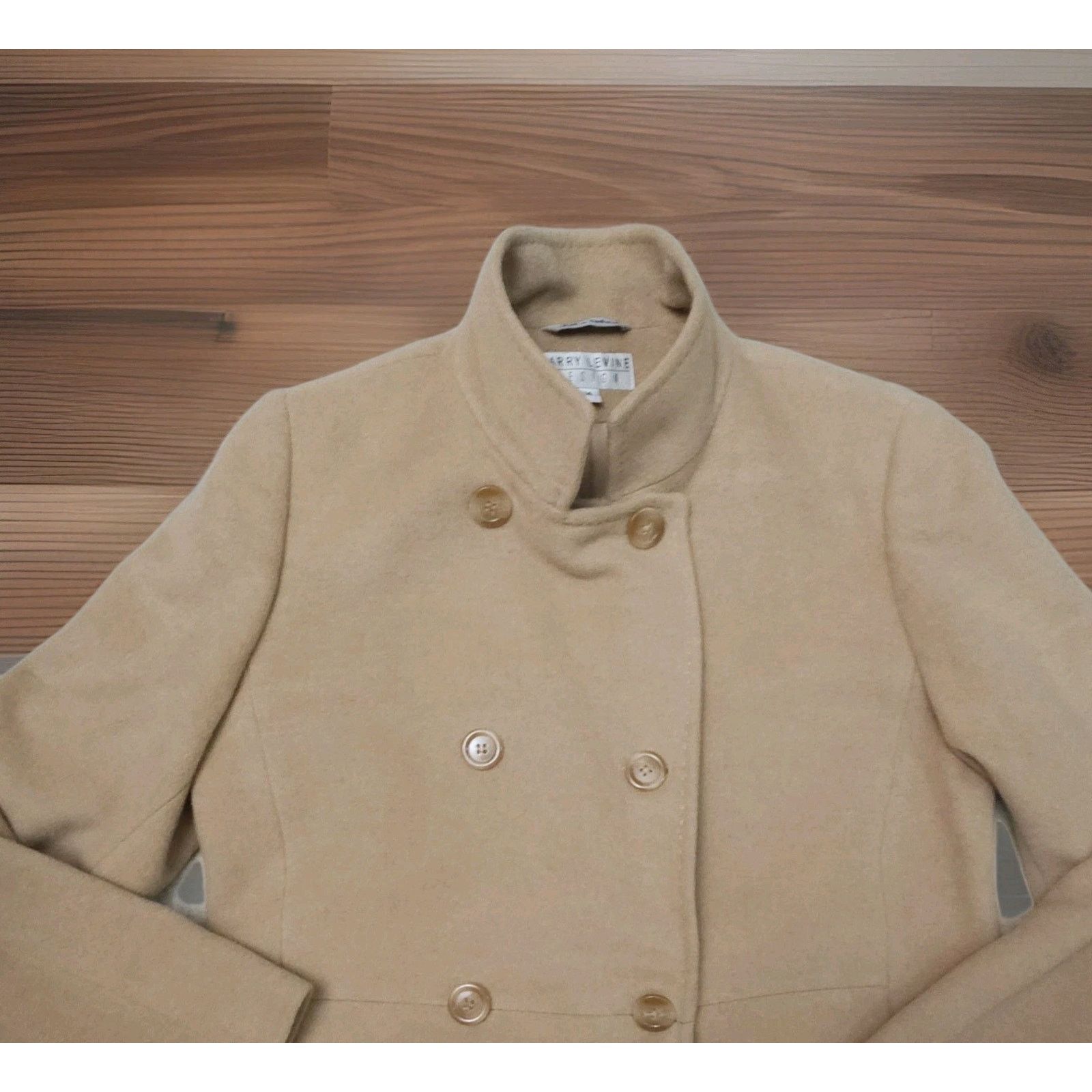 Other Larry Levine Design 100% Pure Camel Hair Cashmere Coat 14 Size L / US 10 / IT 46 - 3 Thumbnail