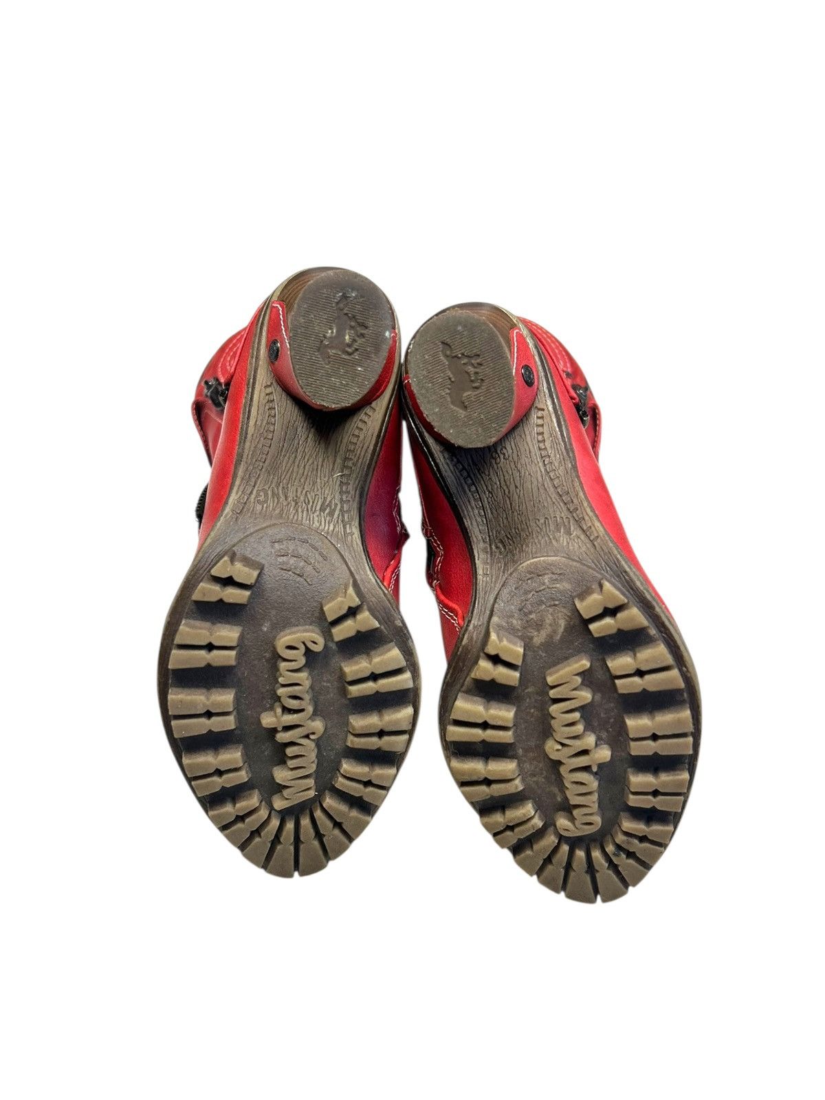 Mustang Vintage Red Mustang Racing Moto boots avantgarde y2k style Size US 6 / IT 36 - 3 Thumbnail