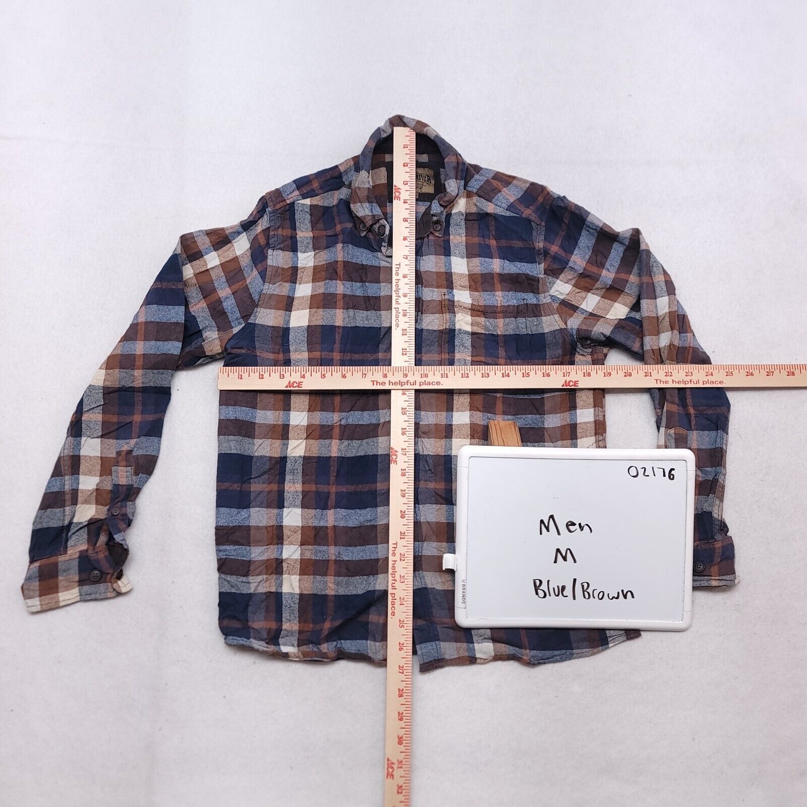 North River Outfitters North River Madras Flannel Shirt Mens Size Medium M Blue Size US M / EU 48-50 / 2 - 6 Thumbnail
