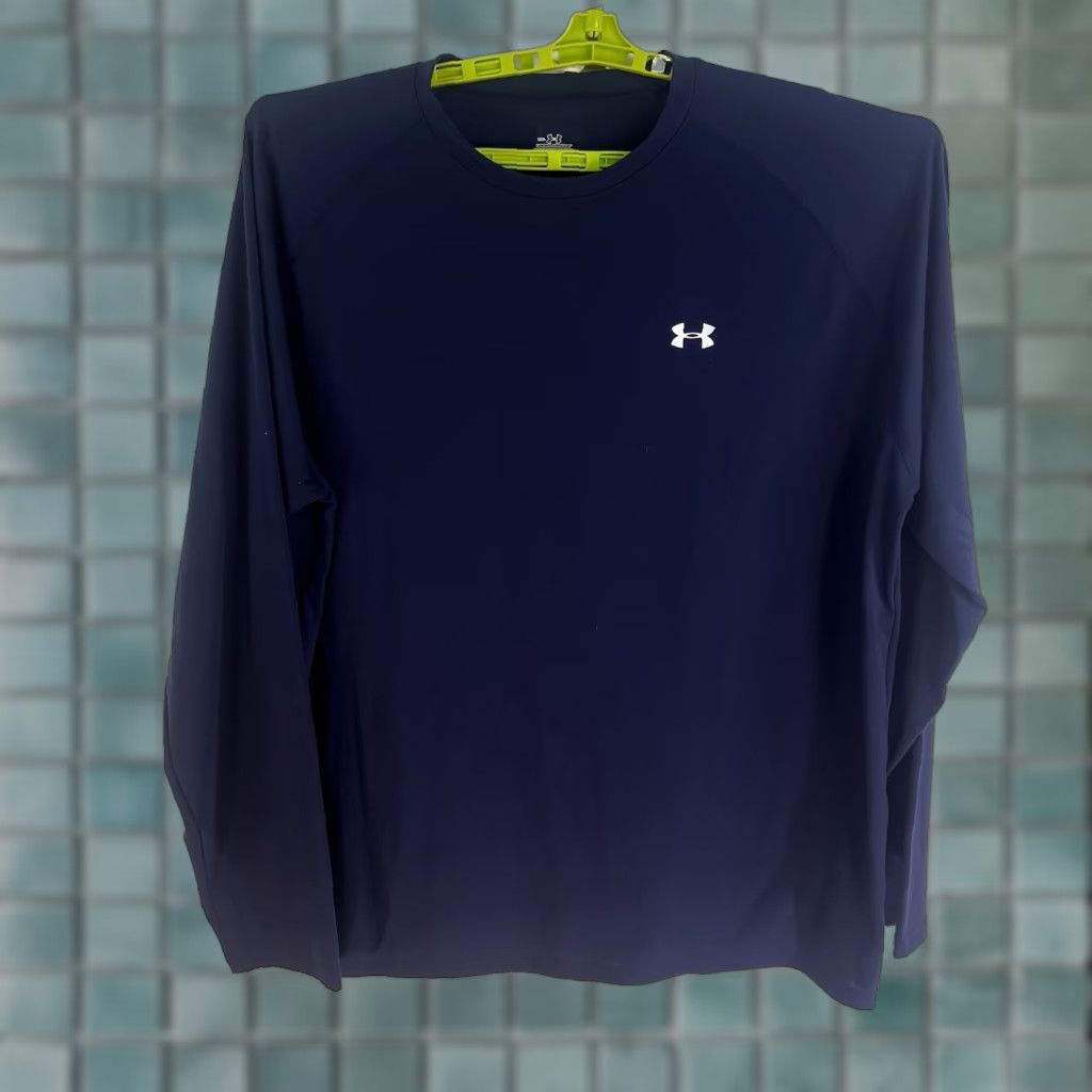 Under Armour Under Armour Long Sleeve Mens 2XL Blue Poly Stretch Shirt Casual 2XL Mens Blue Activewear Sports 90s? Size US XXL / EU 58 / 5 - 1 Thumbnail