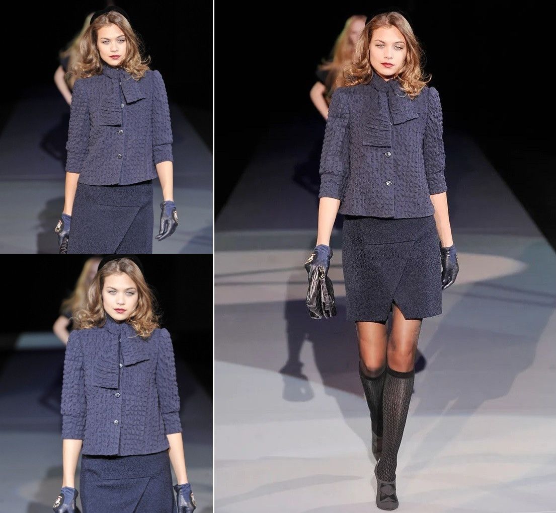 Emporio Armani Emporio Armani Runway Wool Blouse Shirt Top Button Up Size M / US 6-8 / IT 42-44 - 1 Thumbnail