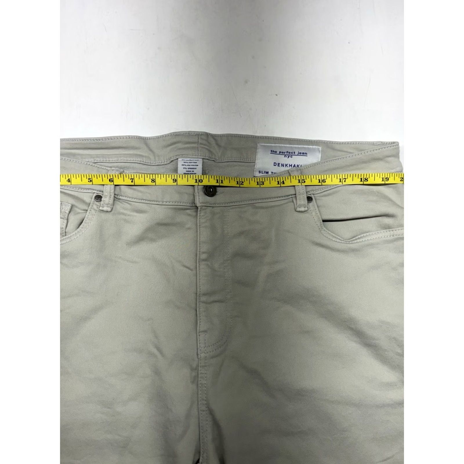 Vintage The Perfect Jean NYC Jeans Mens 40x30 Khaki Slim Thick Denim High Rise Comfort Biker Utility Preppy Work Mens Size US 40 / EU 56 - 6 Thumbnail