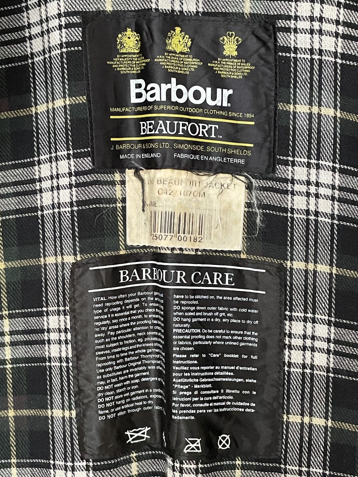 Barbour × Vintage Vintage Brand Barbour Wax Jacket 1990s Size US L / EU 52-54 / 3 - 4 Thumbnail