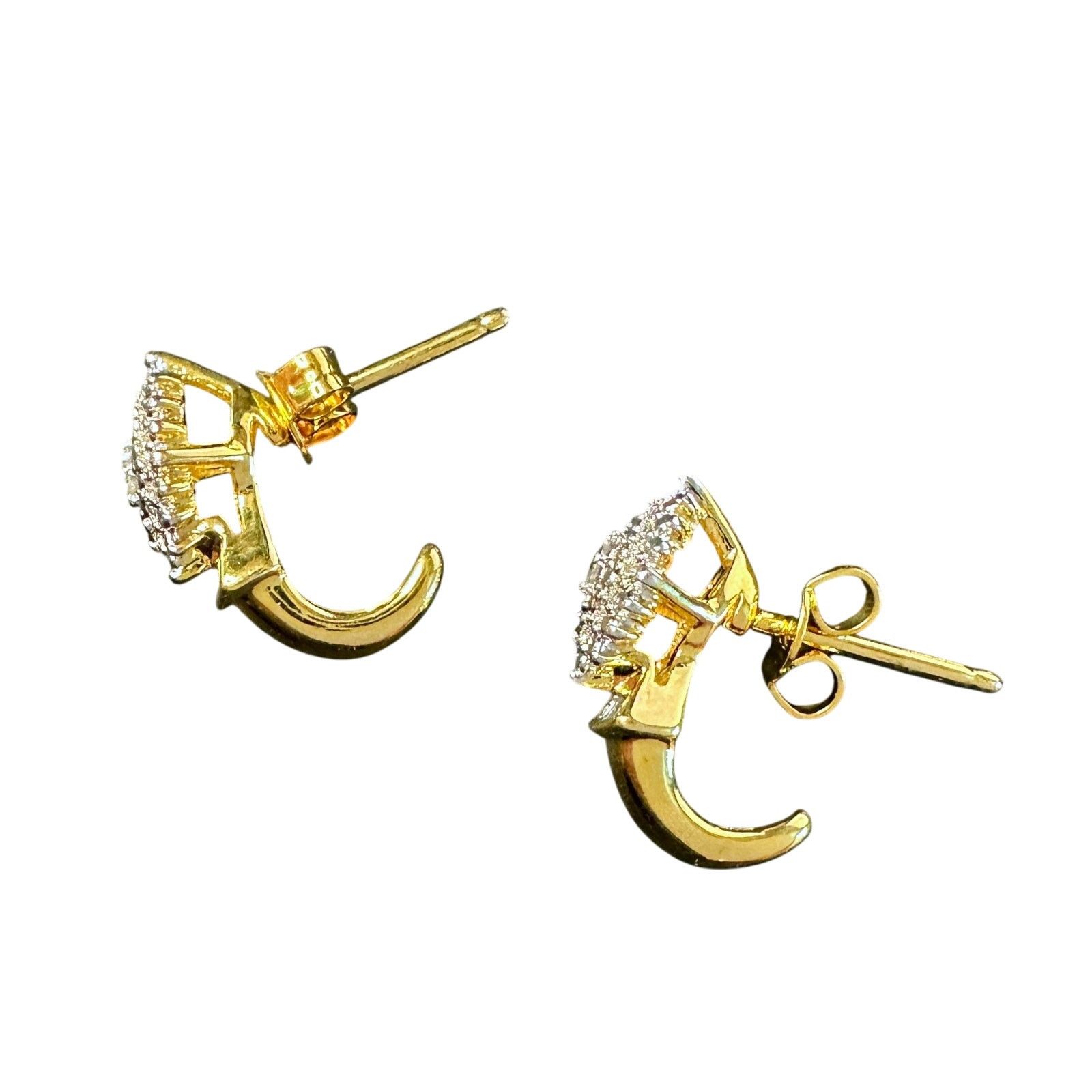Other Diamond Accented Marquise Cluster Earrings 14kt Gold plate Size ONE SIZE - 1 Thumbnail