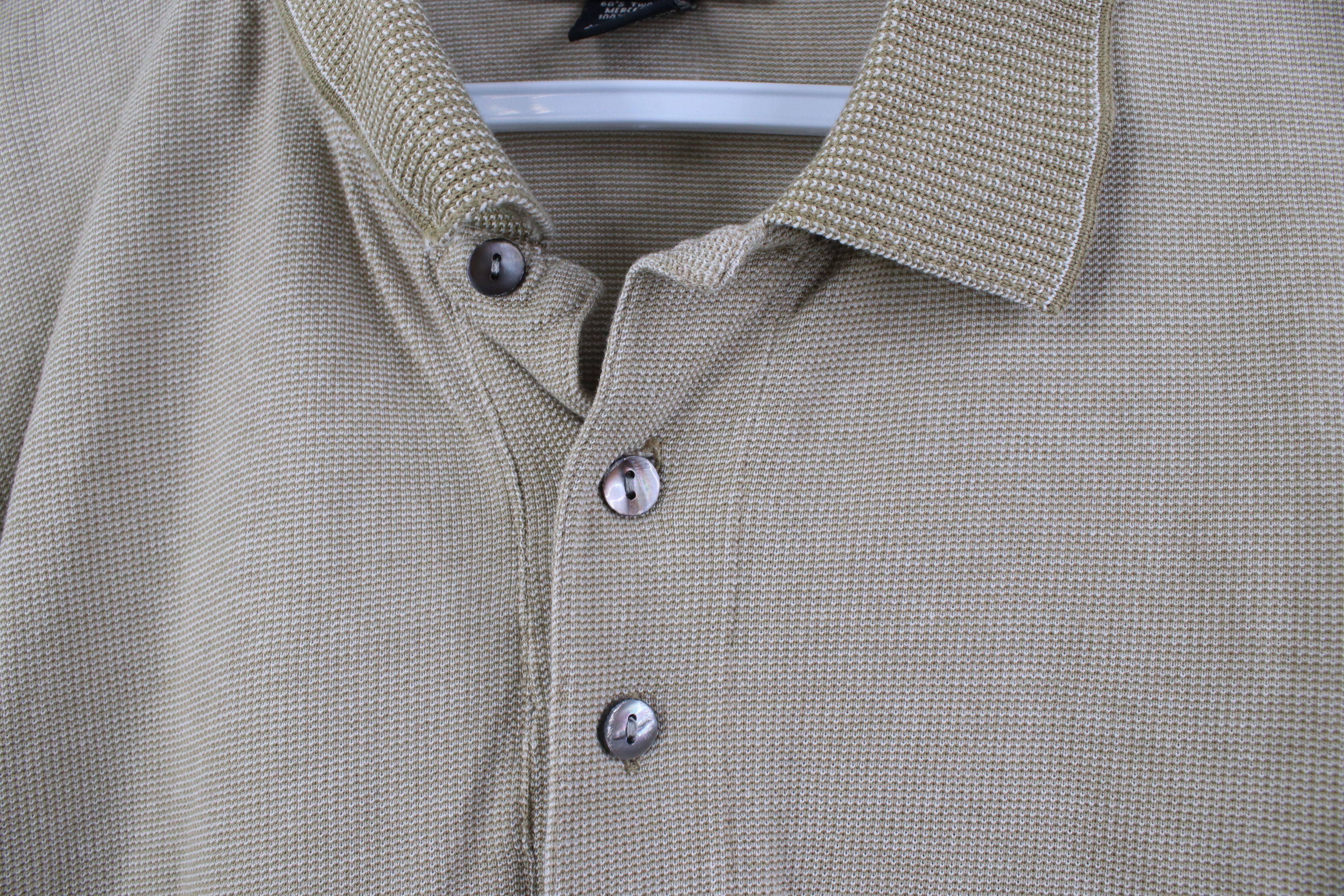 Vintage Vintage 90s Streetwear Knit Collared Golf Polo Shirt Beige Size US XL / EU 56 / 4 - 5 Thumbnail
