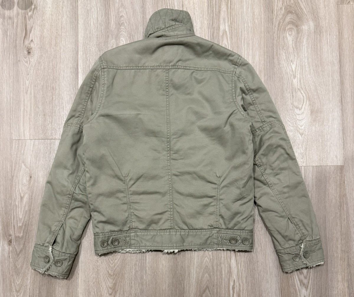 Diesel Vintage Diesel Khaki Denim Jacket Avantgarde Sherpa Size US S / EU 44-46 / 1 - 13 Thumbnail