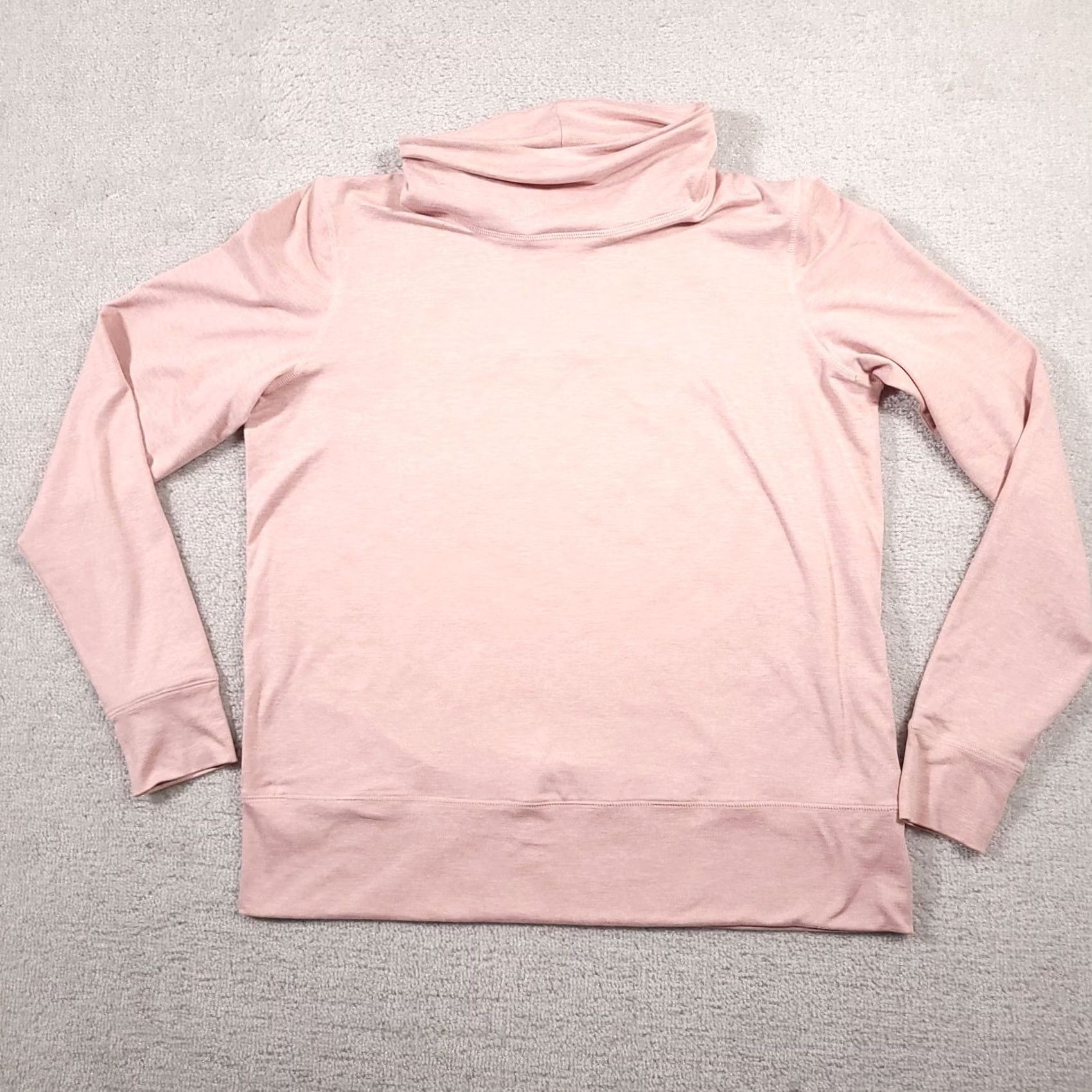 Vintage Gaiam Sweatshirt Women's XL Pink Cowl Neck Activewear Performance Thumbholes Shirt Fits Athletic Womens Size XL / US 12-14 / IT 48-50 - 2 Thumbnail