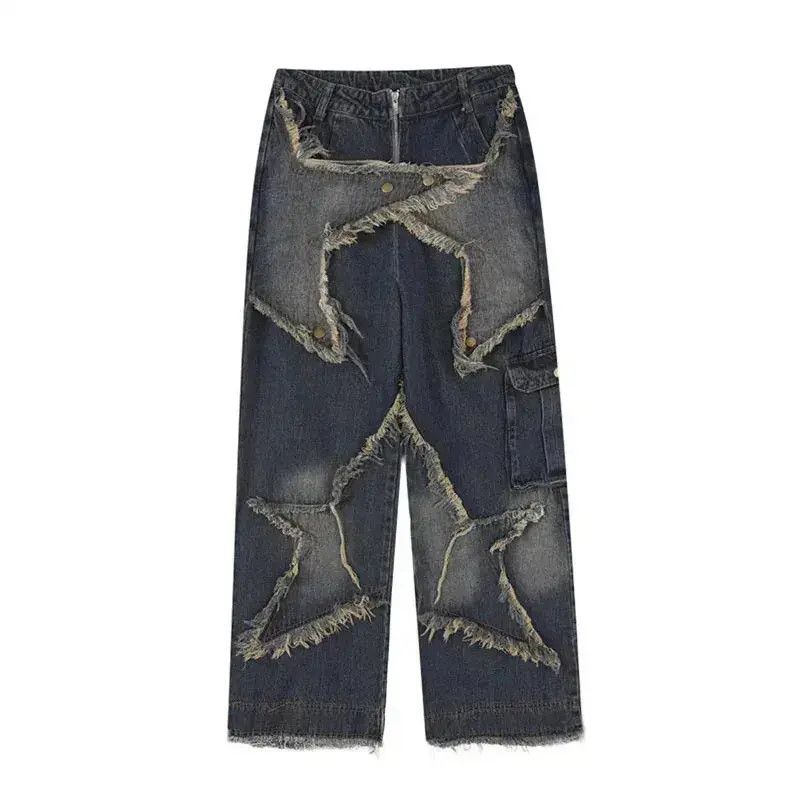 Japanese Brand Streetwear Baggy Stars Design Jeans Size US 32 / EU 48 - 6 Thumbnail