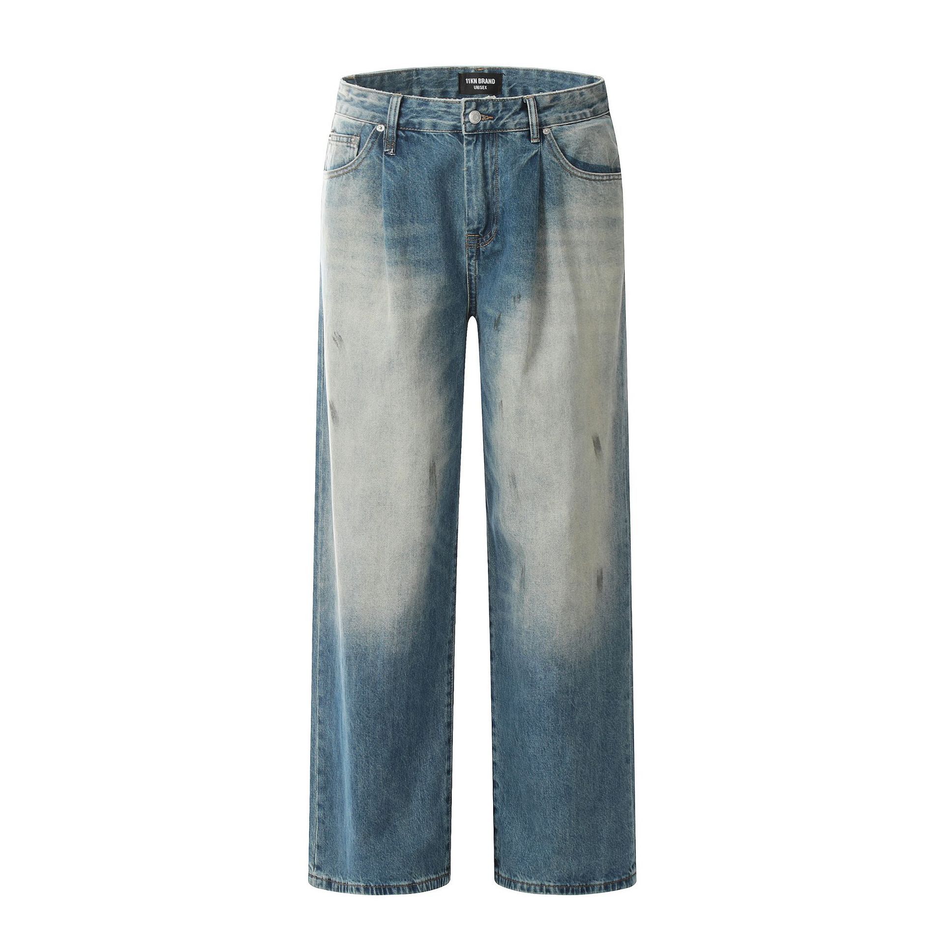 Japanese Brand × Jean American men's washed straight distressed vintage jeans Size US 32 / EU 48 - 1 Thumbnail
